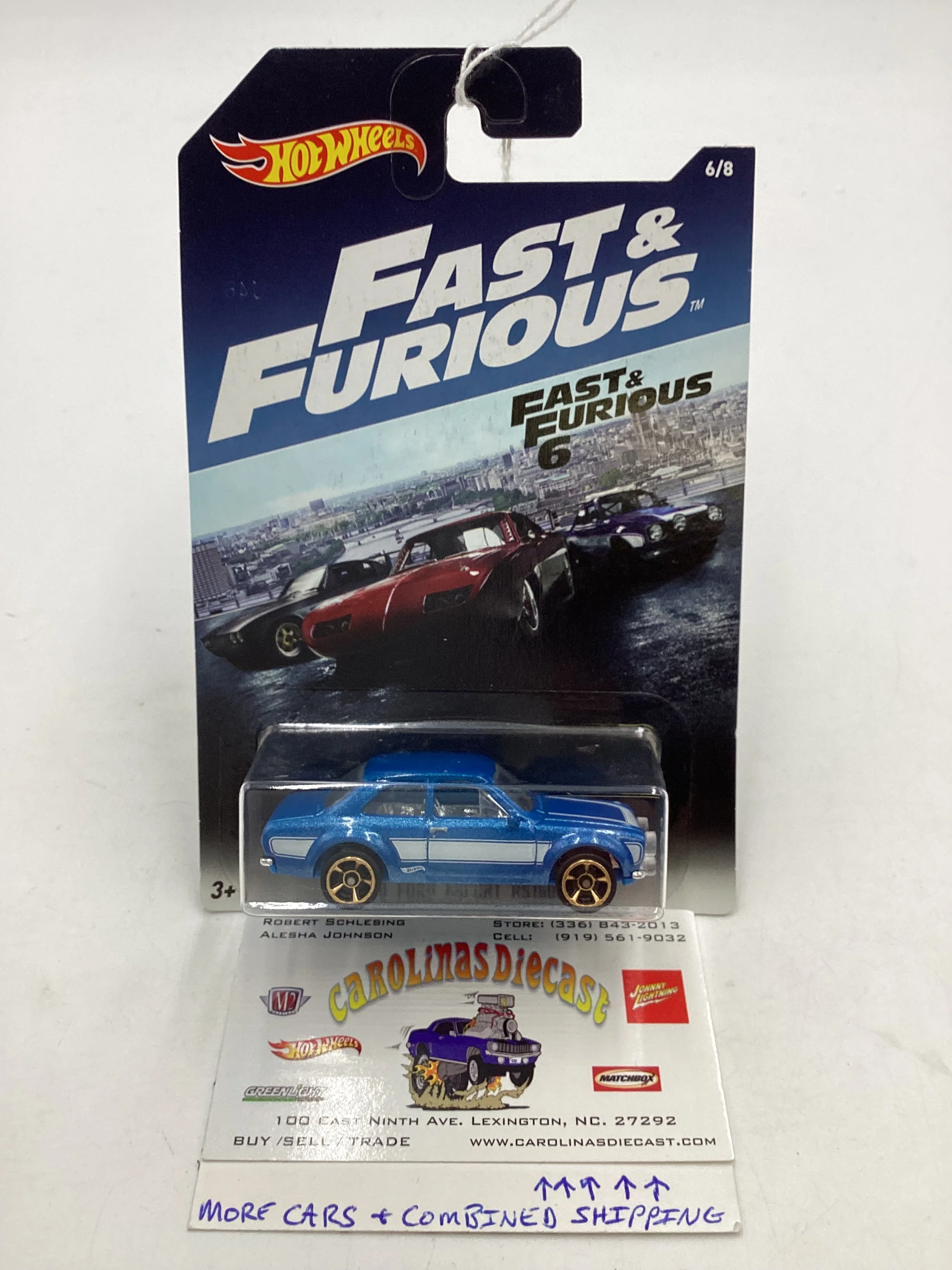 2017 Hot Wheels Fast & Furious 6 #6 70 Ford Escort RS1600 74F