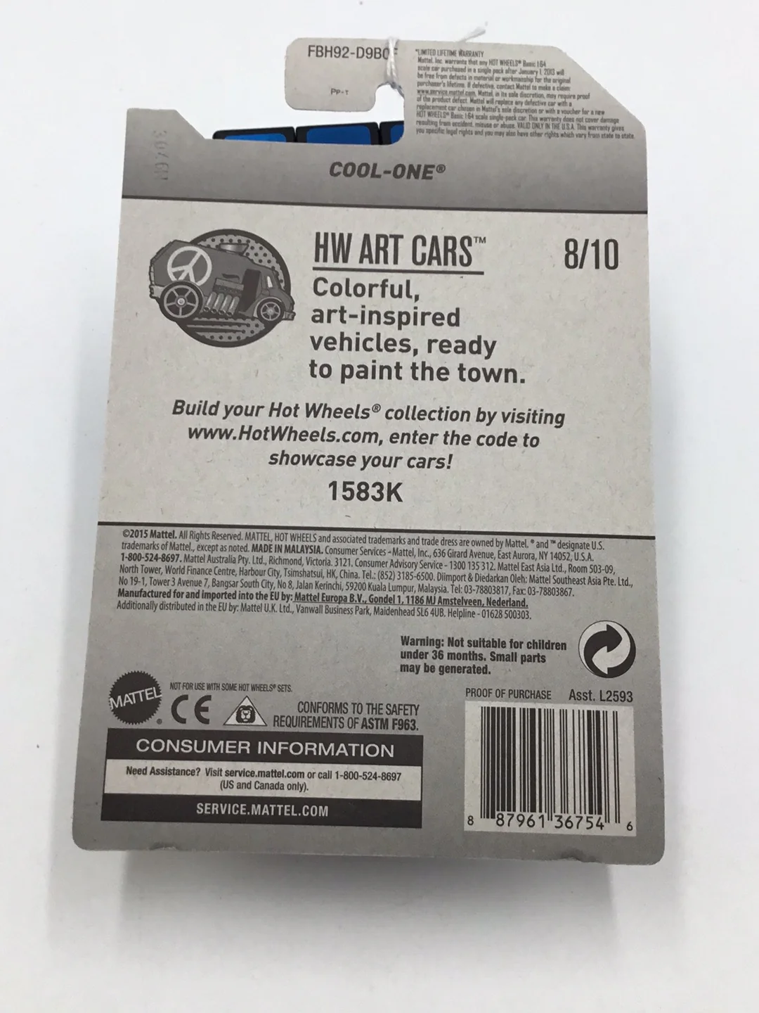 2017 Hot Wheels #8 Cool-One Kmart exclusive 237H - Image 6