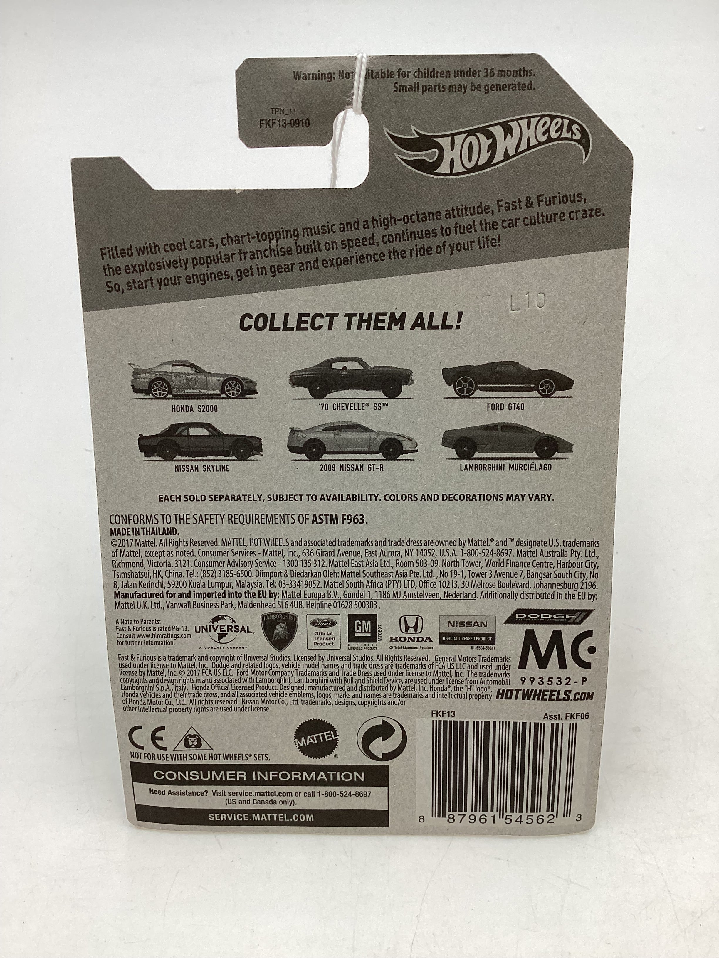 2017 Hot wheels Fast and furious Fast Five #4 Nissan Skyline 73D - Image 7