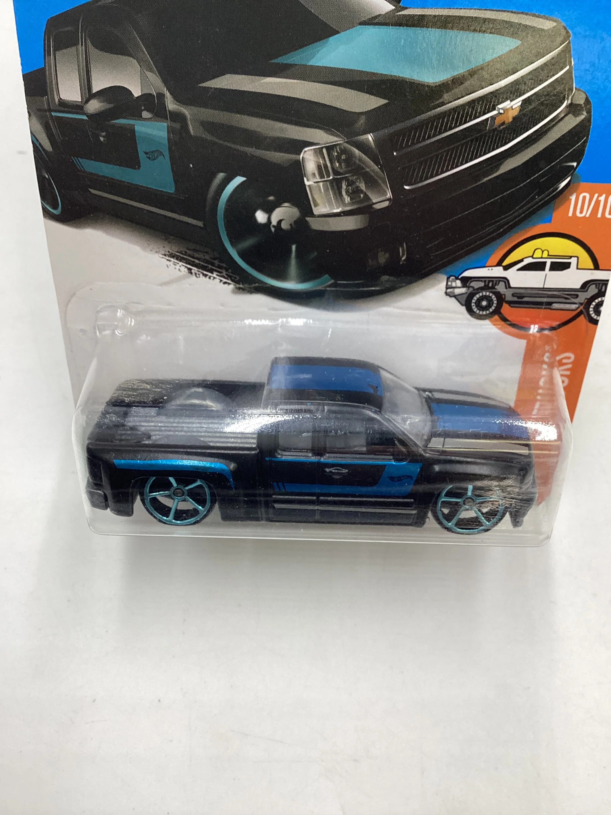 2017 Hot wheels Hot Trucks #159 Chevy Silverado Black 17B - Image 5