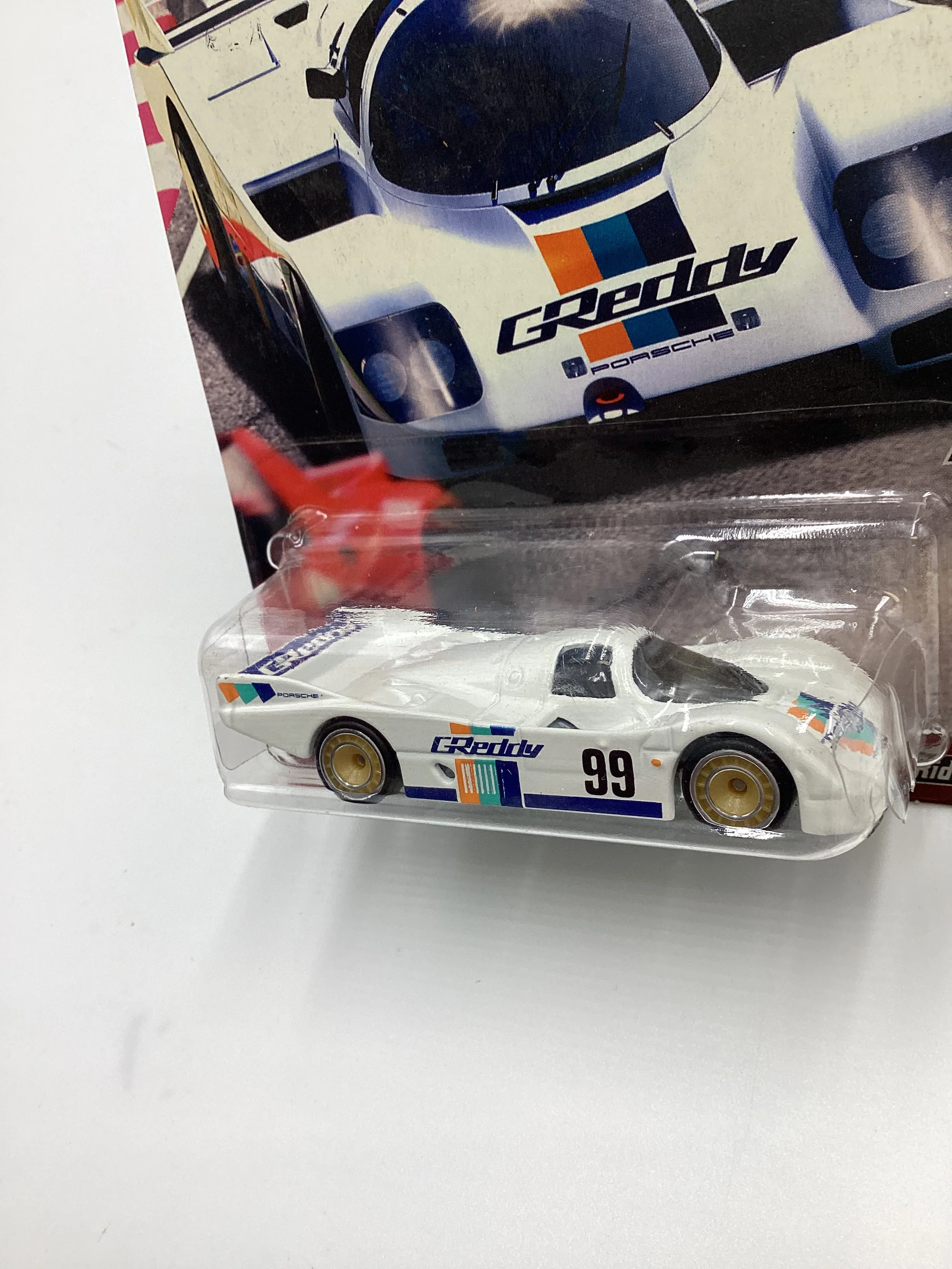 2017 Hot Wheels Race Day #4 Porsche 962 *Cracked Blister* 244J - Image 4