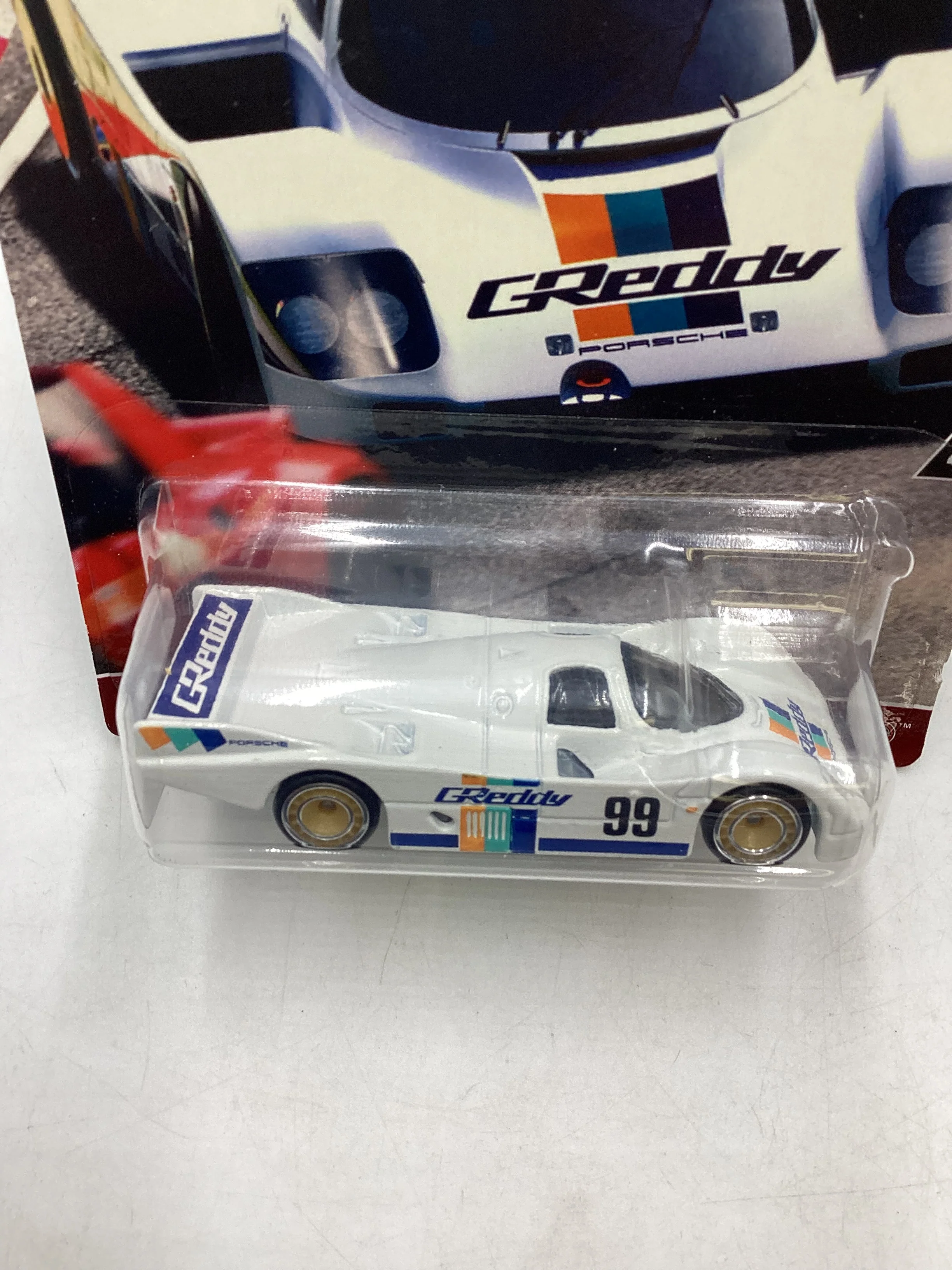 2017 Hot Wheels Race Day #4 Porsche 962 White 244K - Image 6