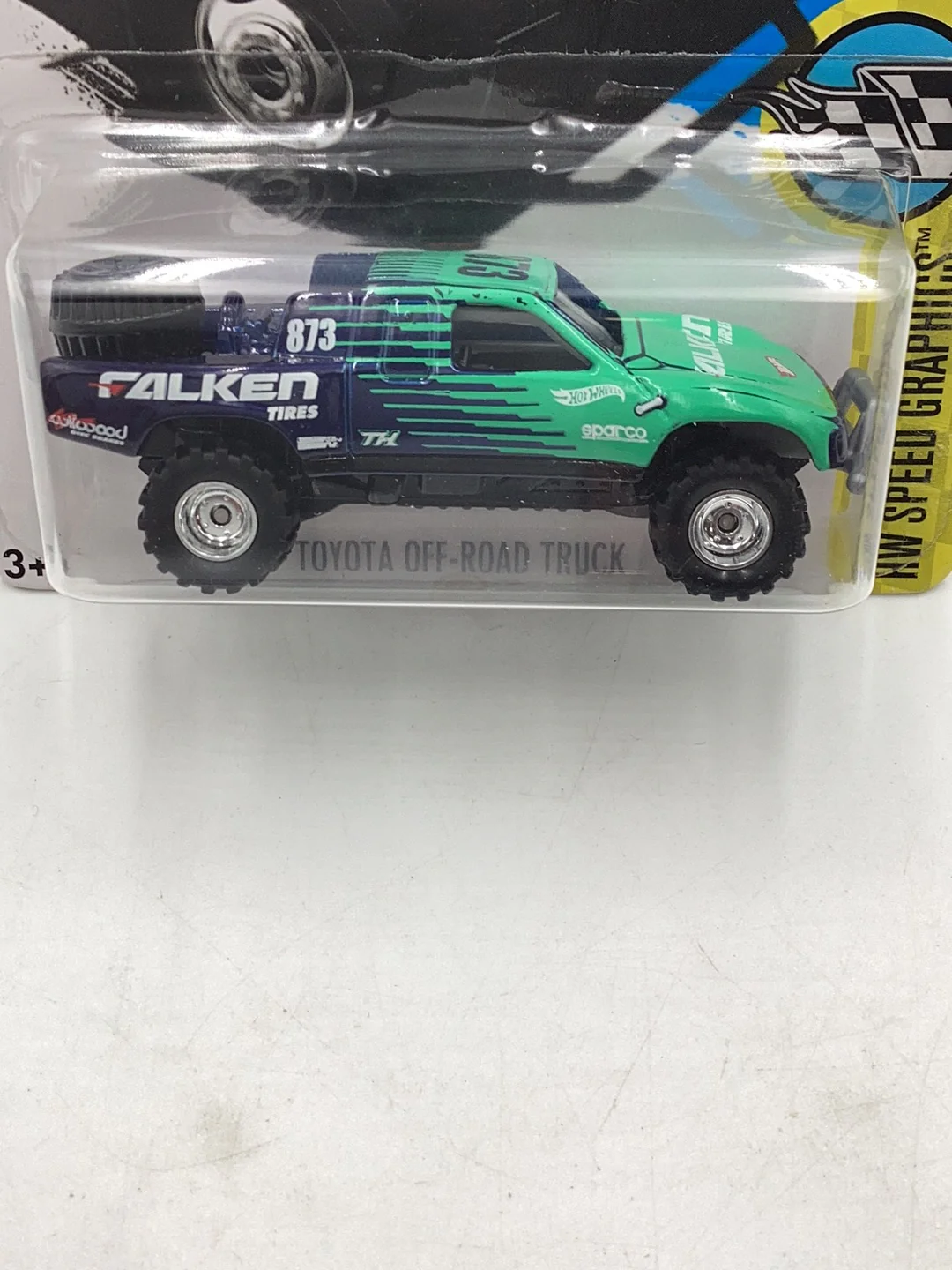 2017 hot wheels super treasure hunt Toyota Off-Road Truck Falken W/Protector - Image 2