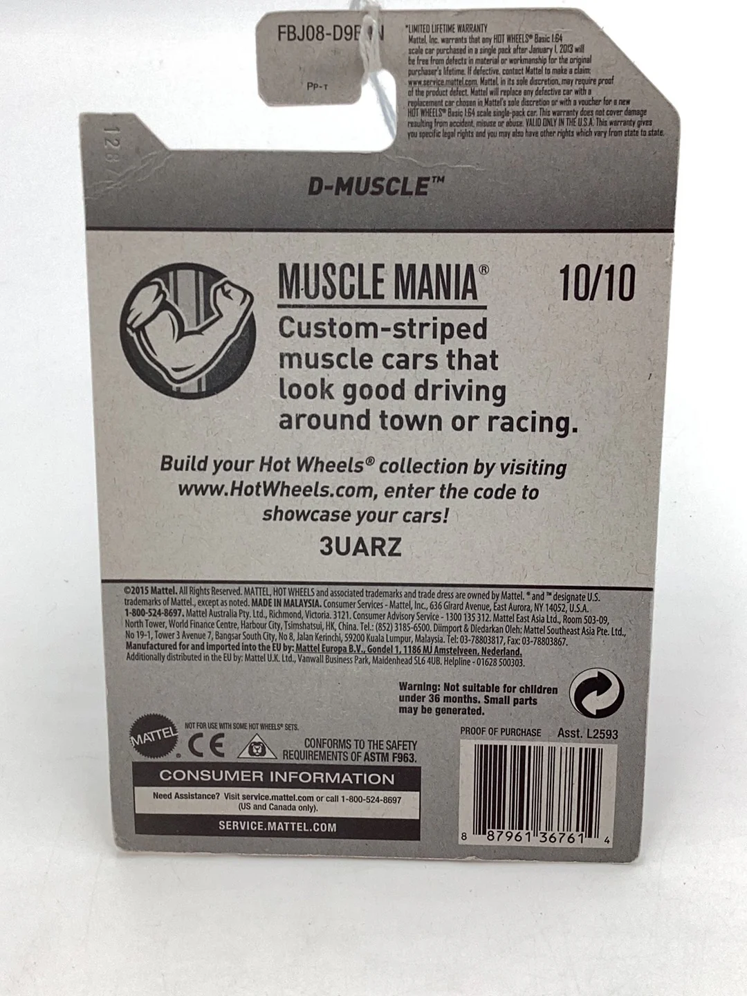 2017 Hot wheels Zamac #15 D-Muscle 144F - Image 7