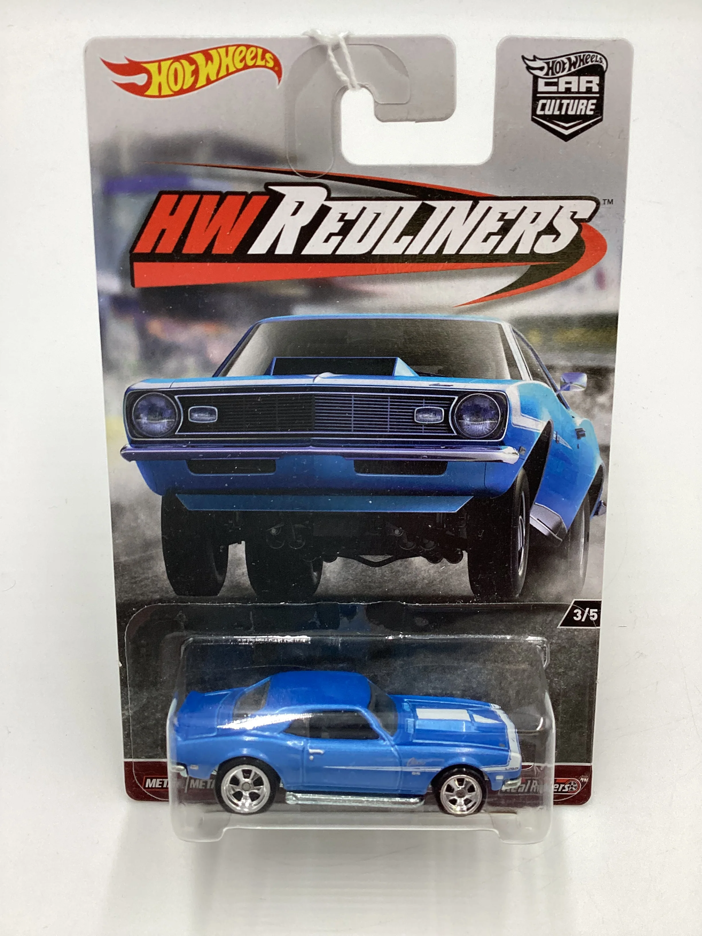 2017 HotWheels Car Culture Redliners #3 68 Copo Camaro Blue 245L - Image 2