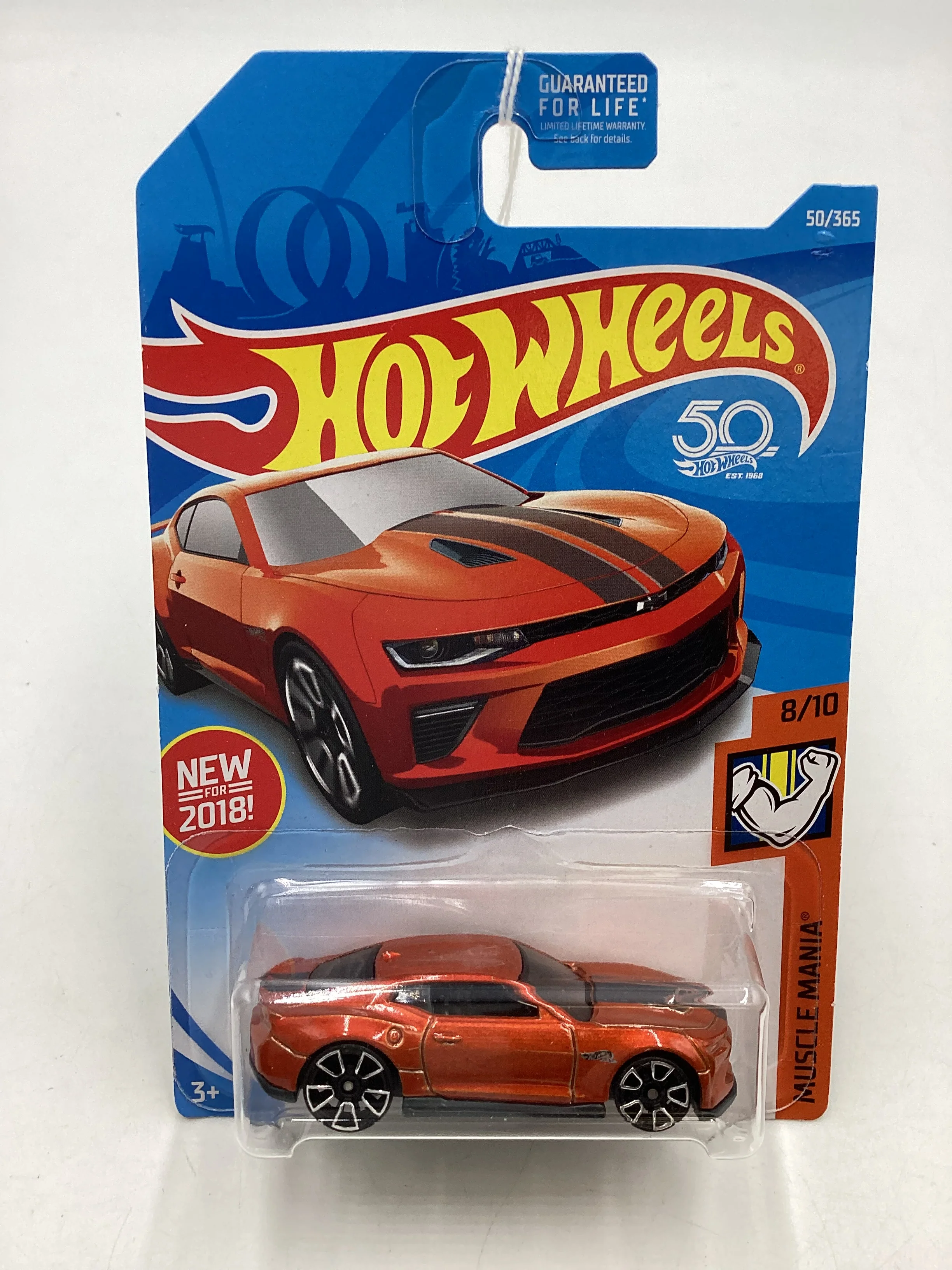 2018 Hot Wheels #50 Orange 18 Camaro SS 5E - Image 2