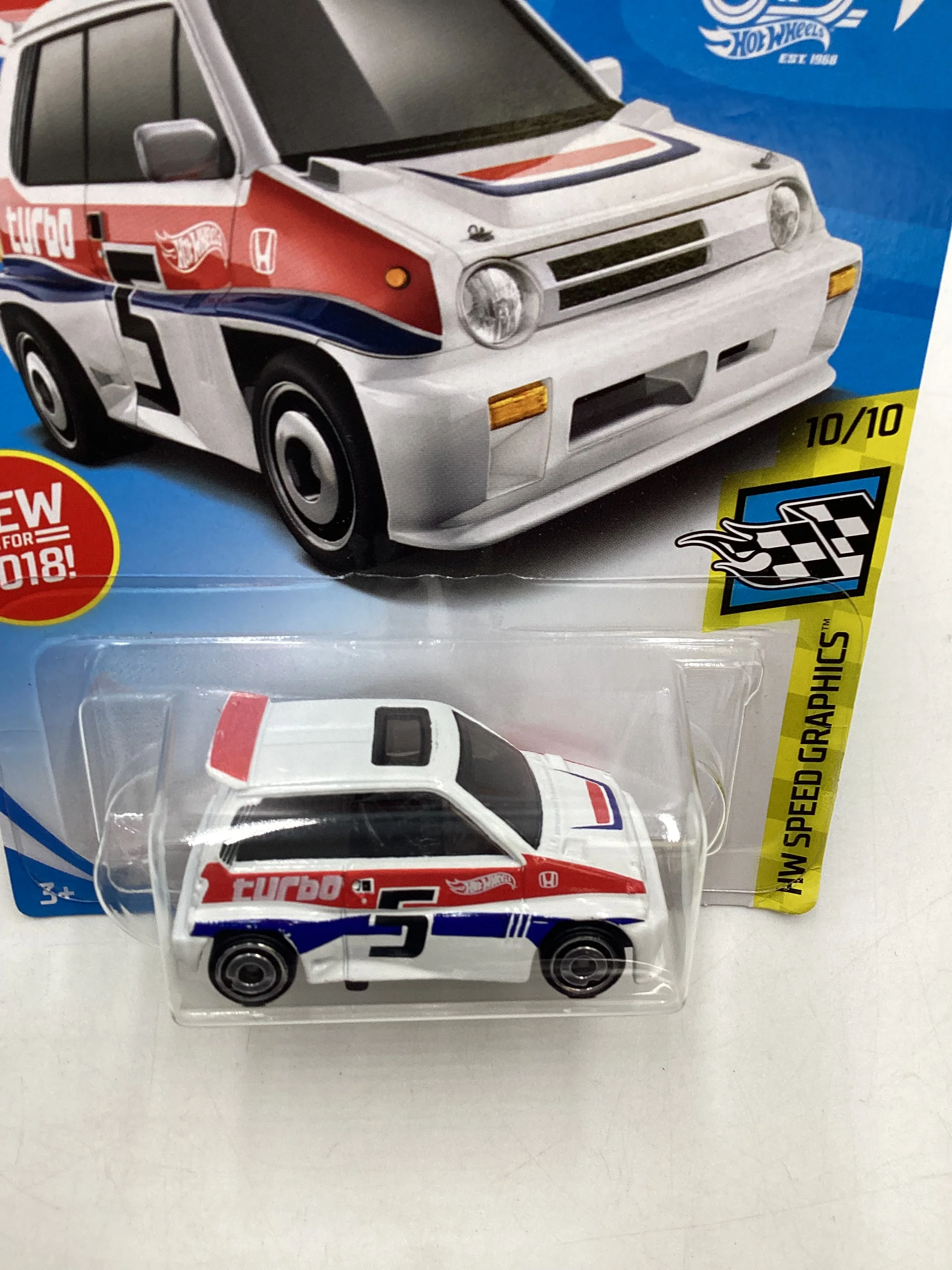 2018 Hot Wheels #68 White 85 Honda City Turbo II 75D - Image 4