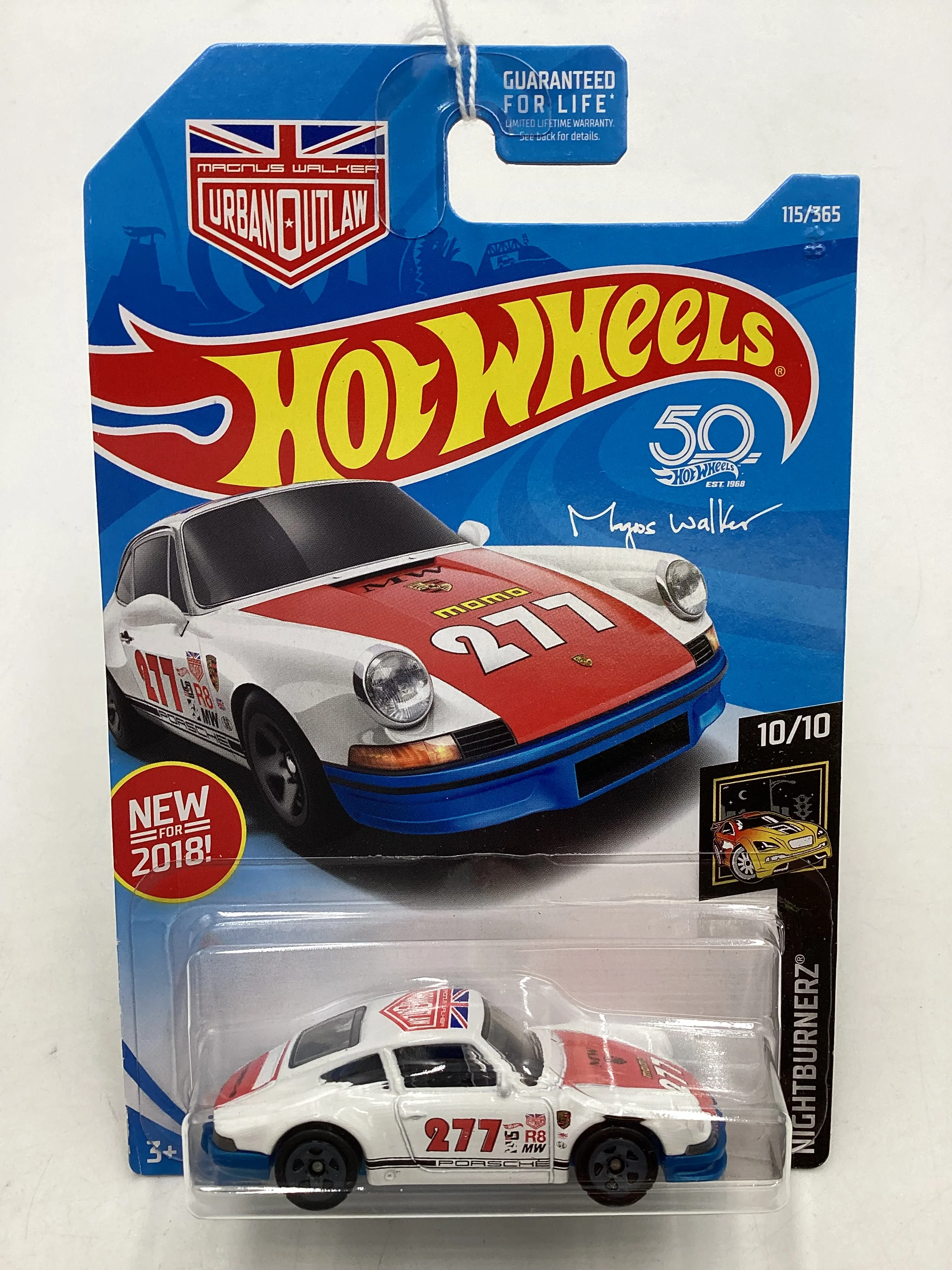 2018 Hot Wheels #115 White 71 Porsche 911 101G - Image 2