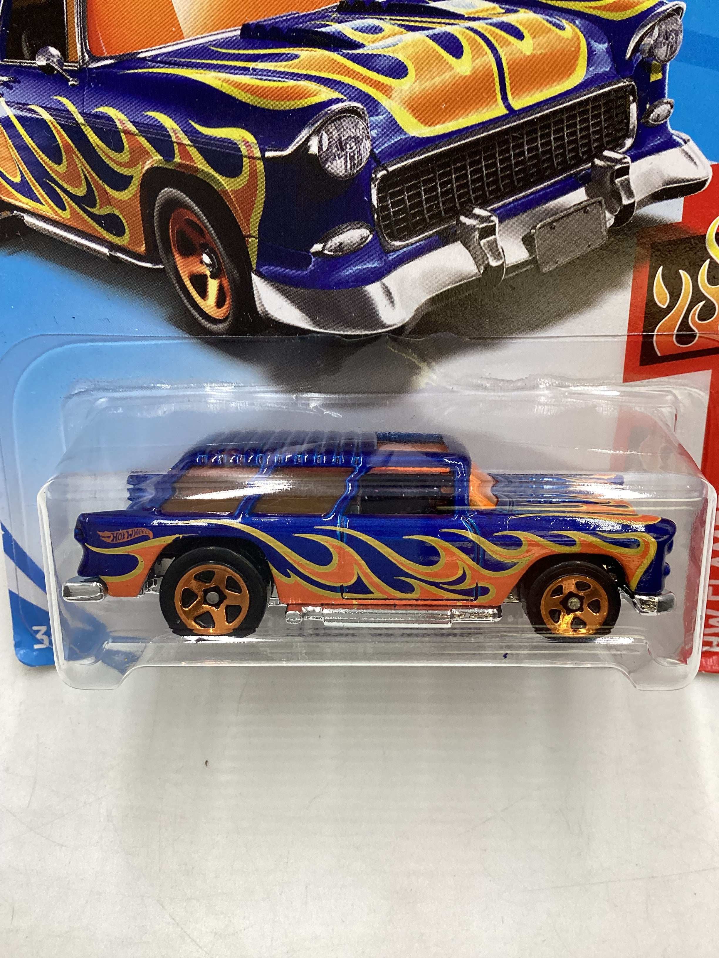 2018 Hot Wheels #146 Blue Classic 55 Nomad 6E - Image 3