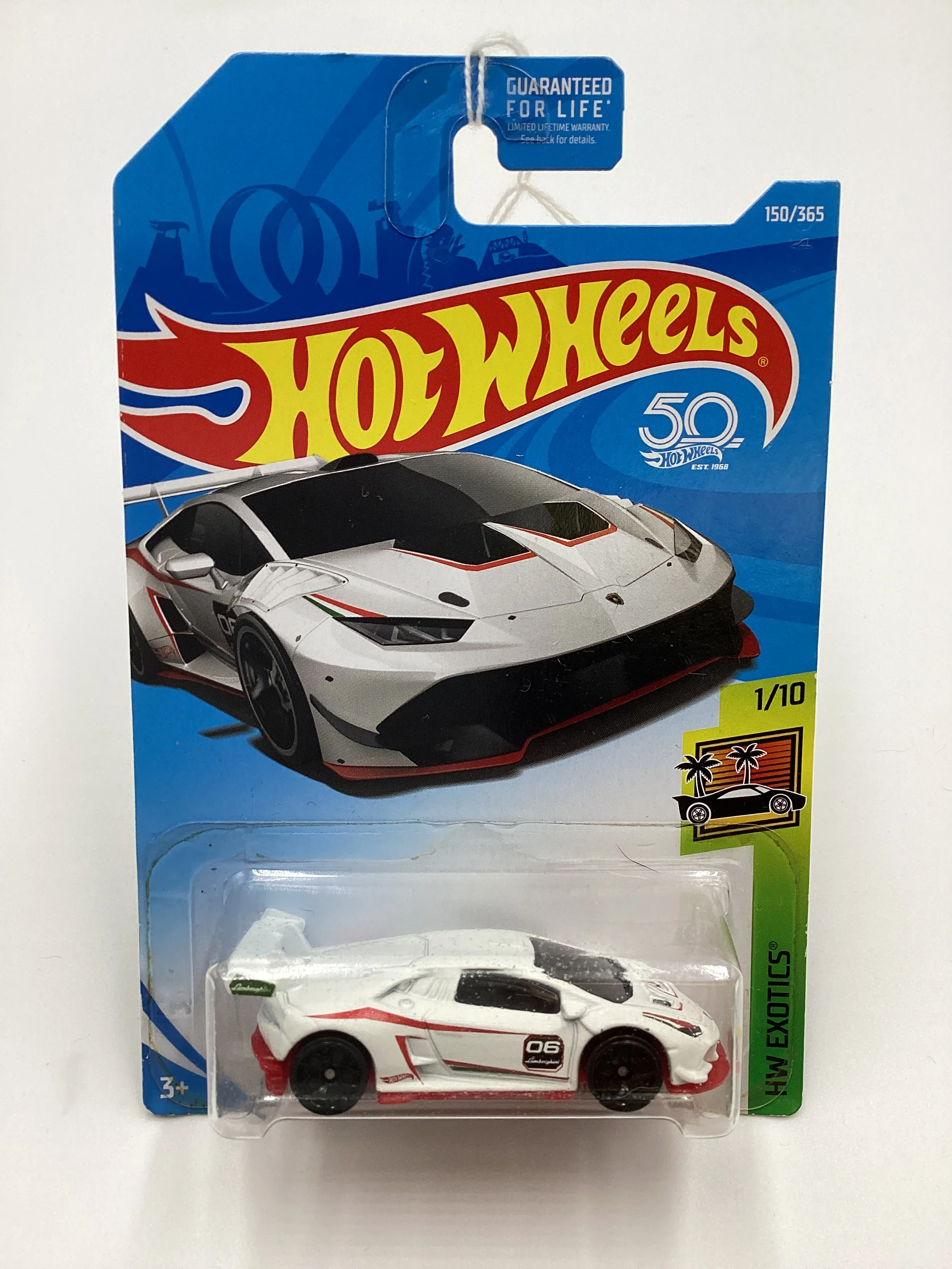 2018 Hot Wheels #150 Lamborghini Huracan LP 620-2 Super Trofeo White 101C - Image 2