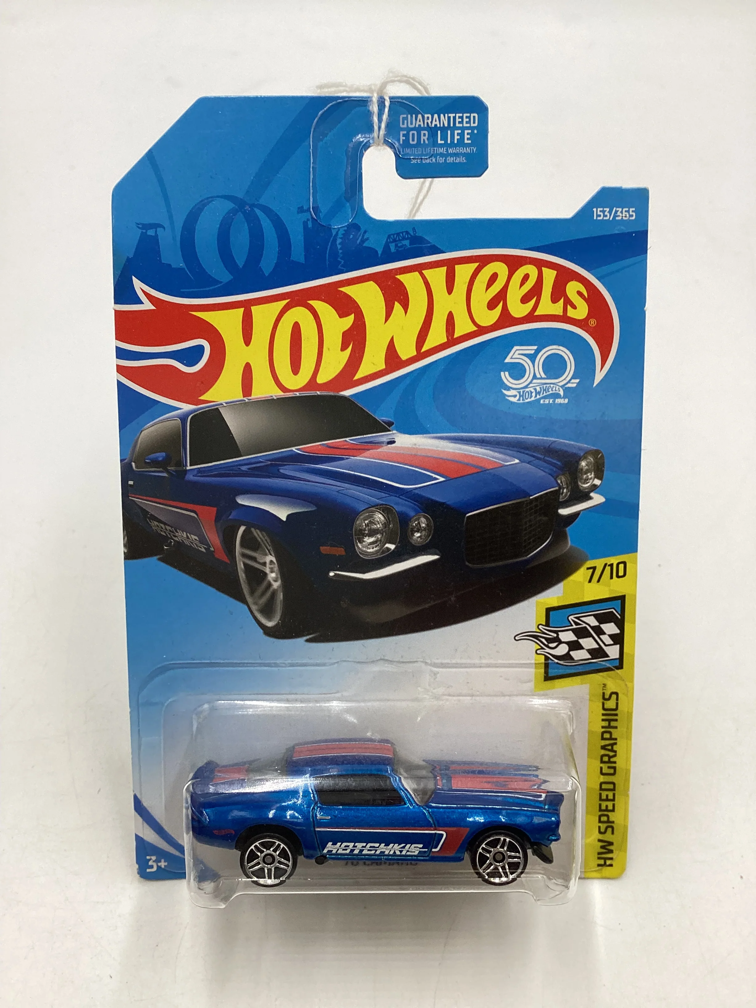2018 Hot Wheels #153 Blue 70 Camaro 17F - Image 2