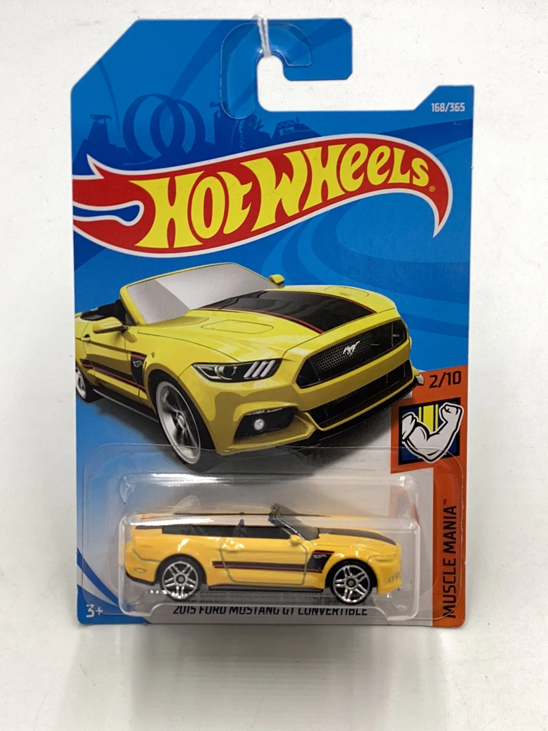 2018 Hot Wheels #168 2015 Ford Mustang GT Convertible 23G - Image 2