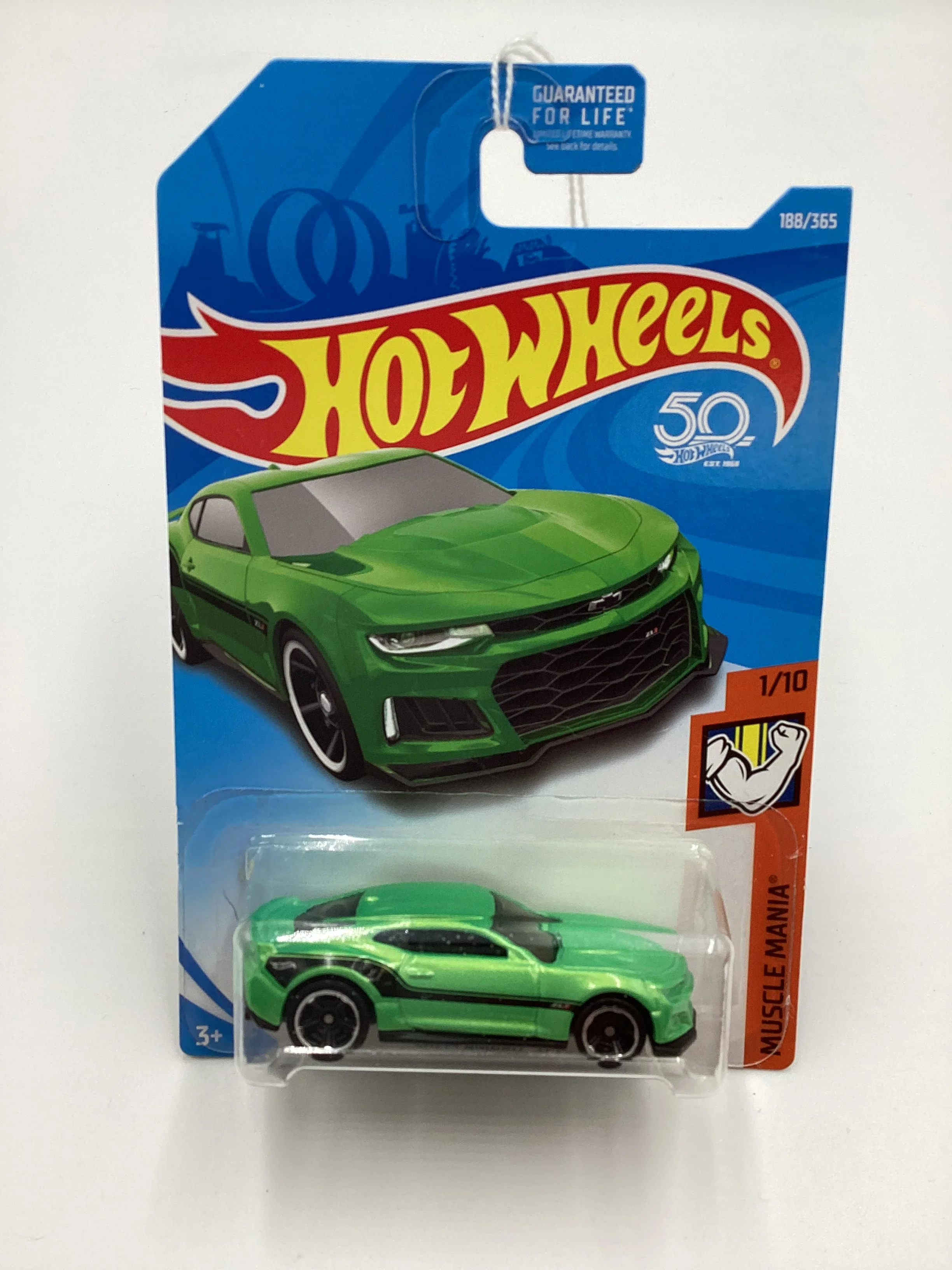2018 Hot Wheels #188 2017 Camaro ZL1 Green 14A - Image 2