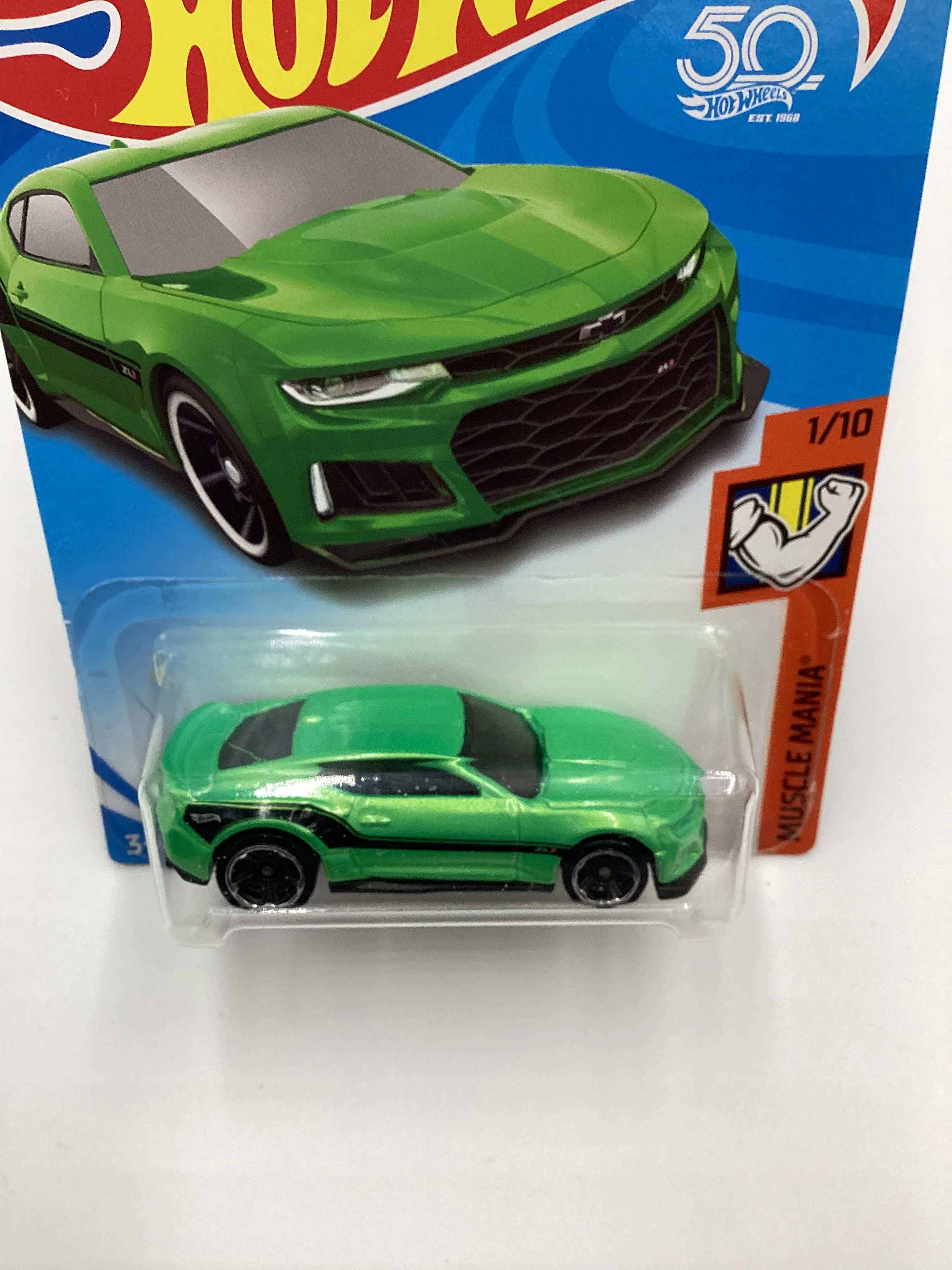 2018 Hot Wheels #188 2017 Camaro ZL1 Green 14A - Image 6