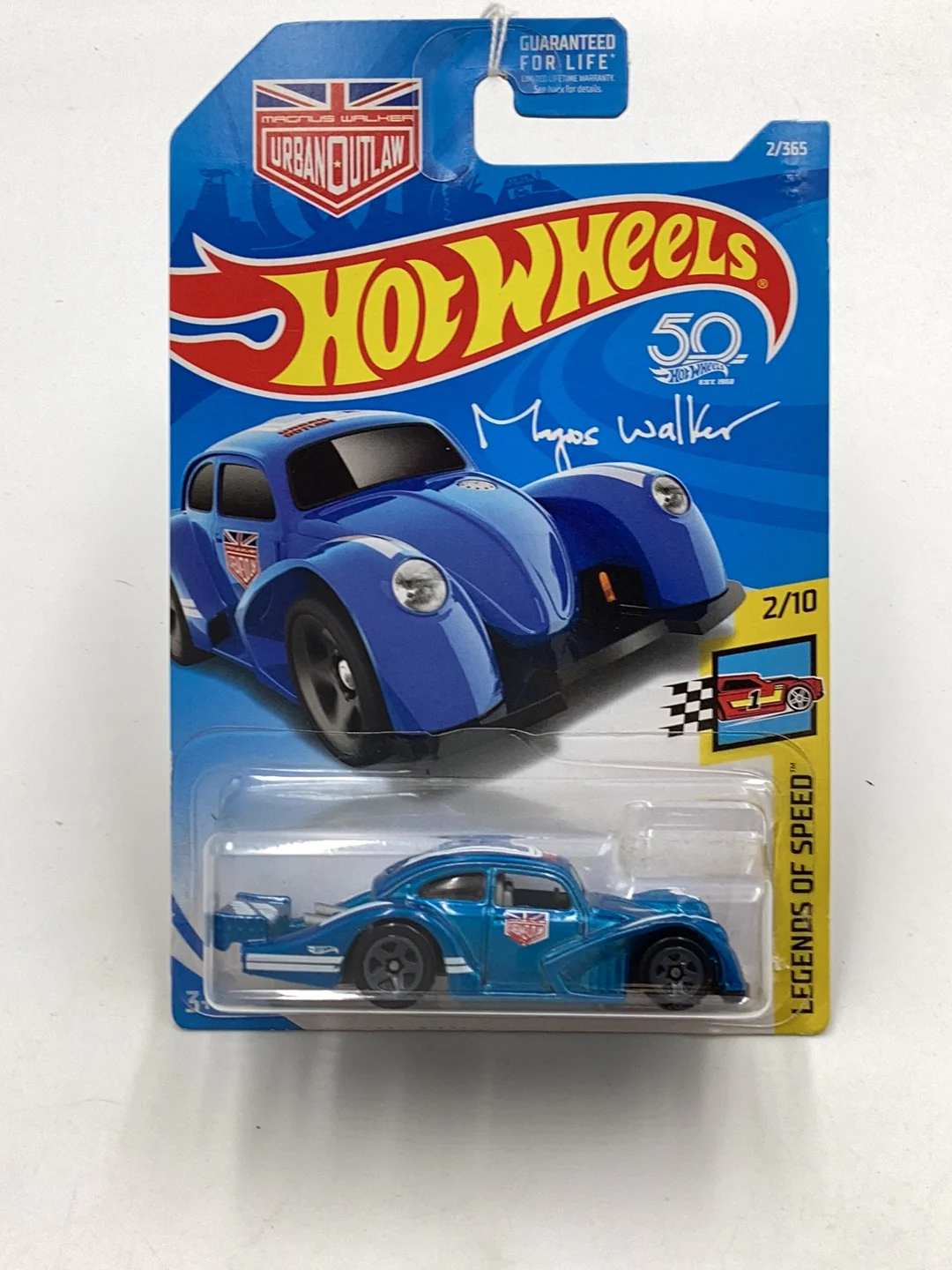 2018 Hot Wheels #2 Volkswagen Kafer Racer Blue 96B - Image 2