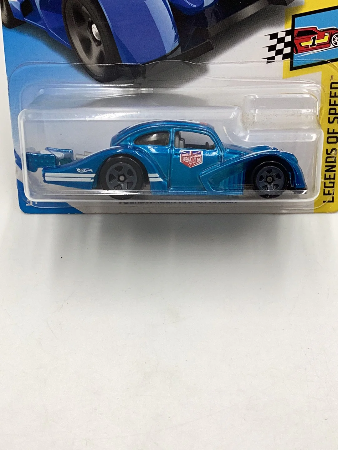 2018 Hot Wheels #2 Volkswagen Kafer Racer Blue 96B - Image 3