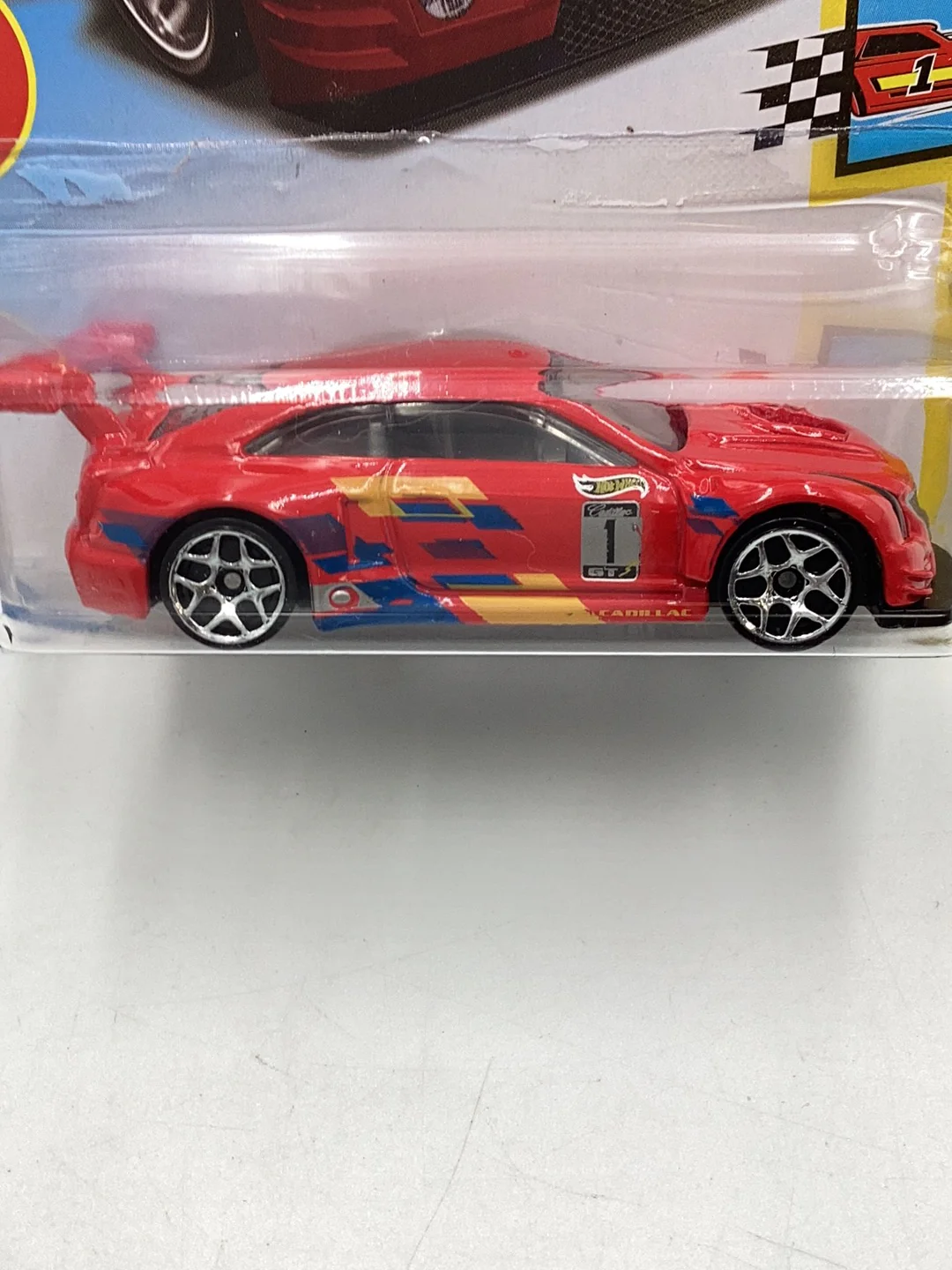 2018 Hot Wheels 2018 #198 16 Cadillac ATS-V R Red 46G - Image 3