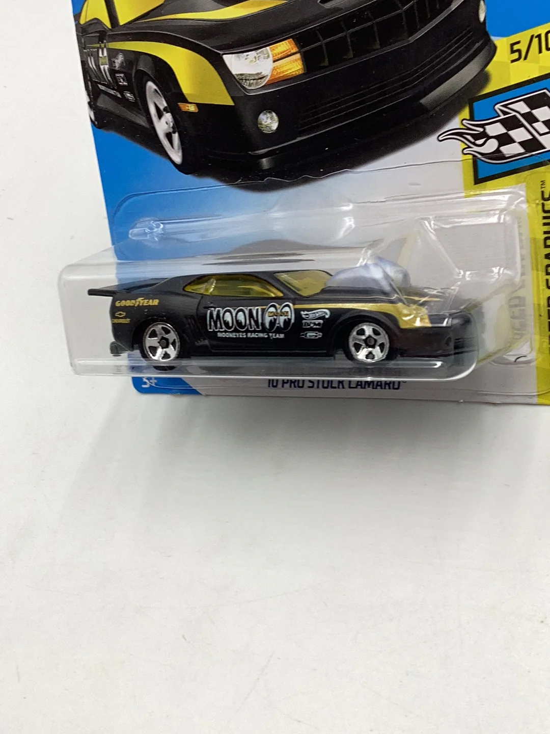 2018 Hot Wheels #202 10 Pro Stock Camaro Mooneyes Black 1C - Image 5