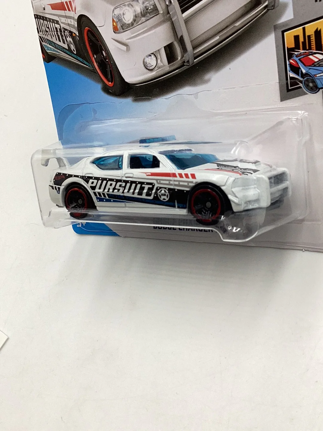 2018 Hot Wheels #208 Dodge Charger Drift White 58D - Image 5