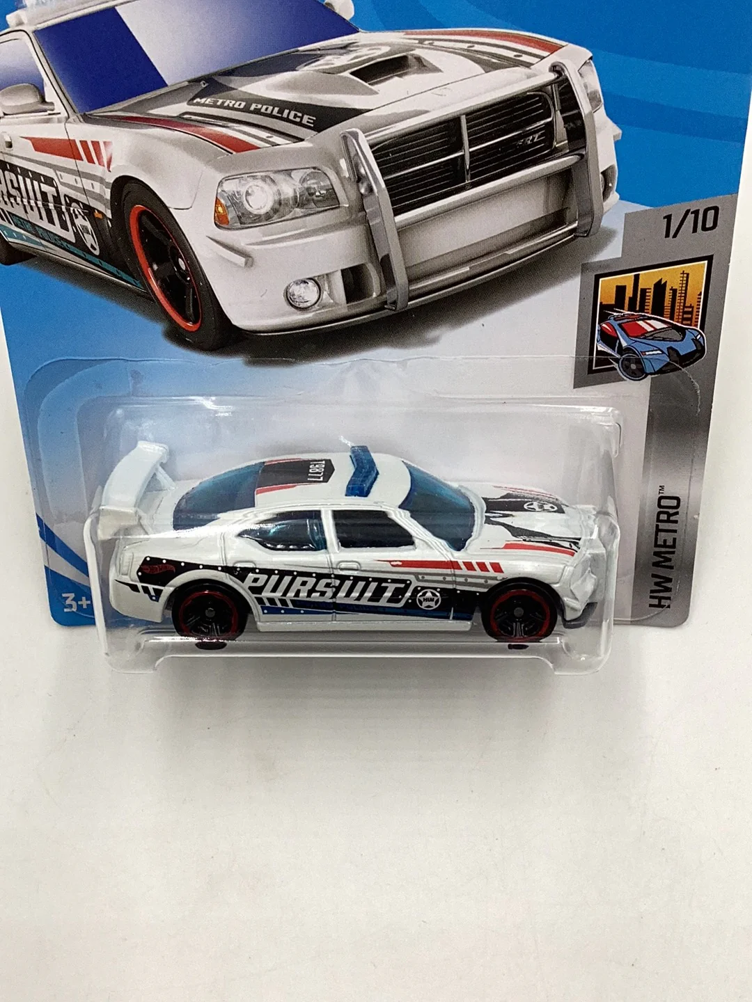 2018 Hot Wheels #208 Dodge Charger Drift White 58D - Image 6