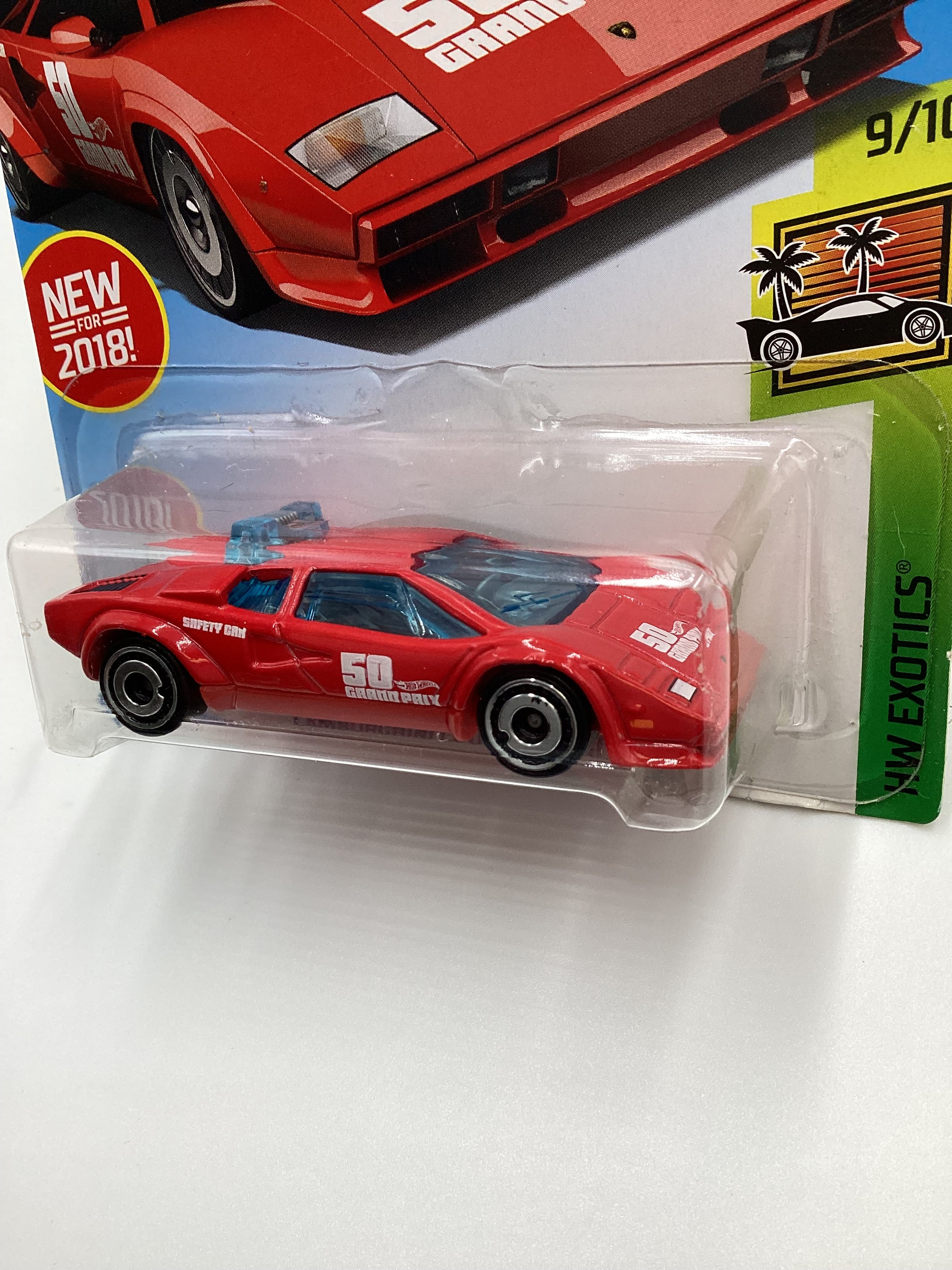 2018 Hot Wheels #217 Lamborghini Countach Pace Car Red 102C - Image 4
