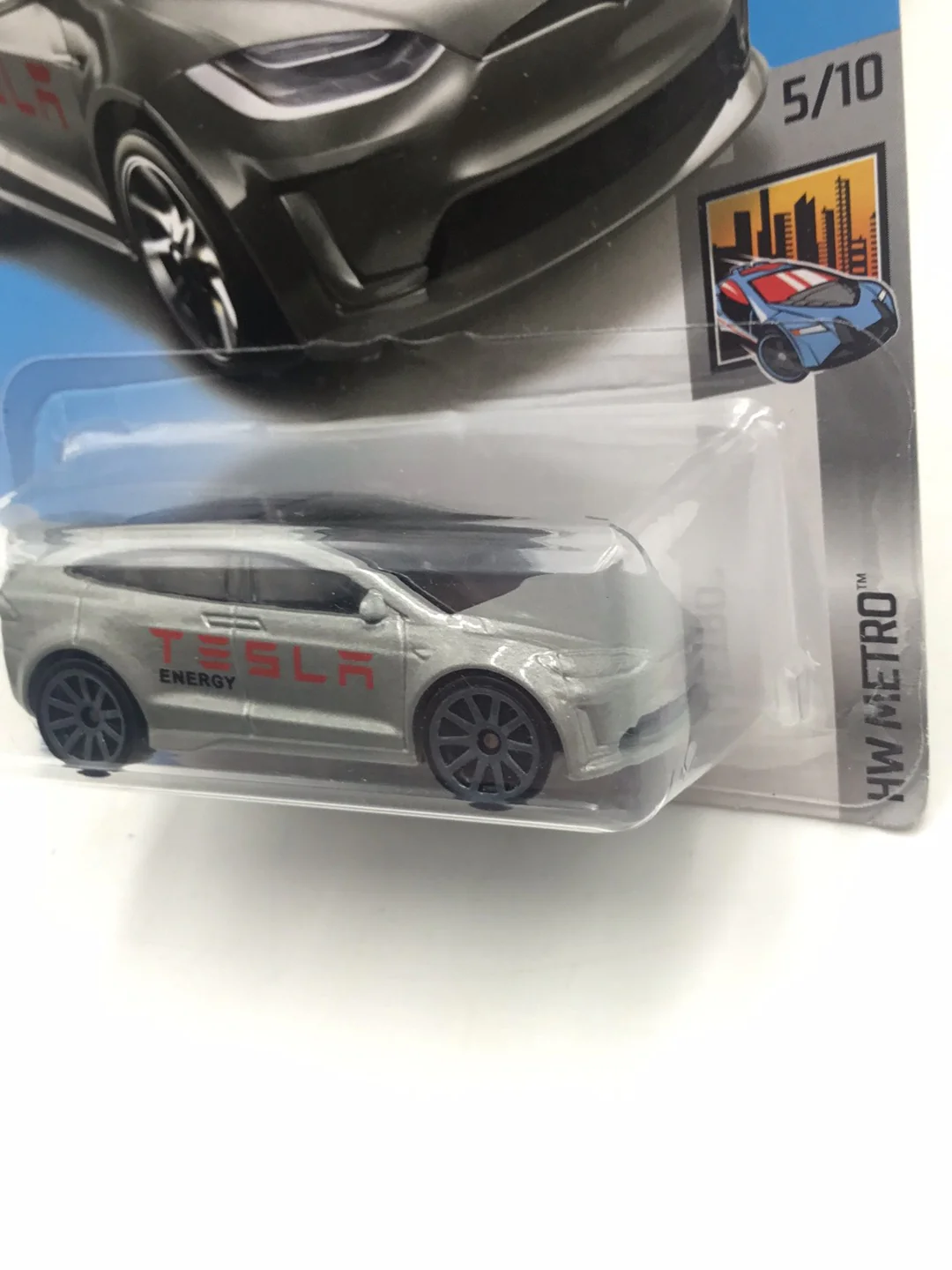 2018 Hot Wheels #247 Tesla Model X grey 48B - Image 4