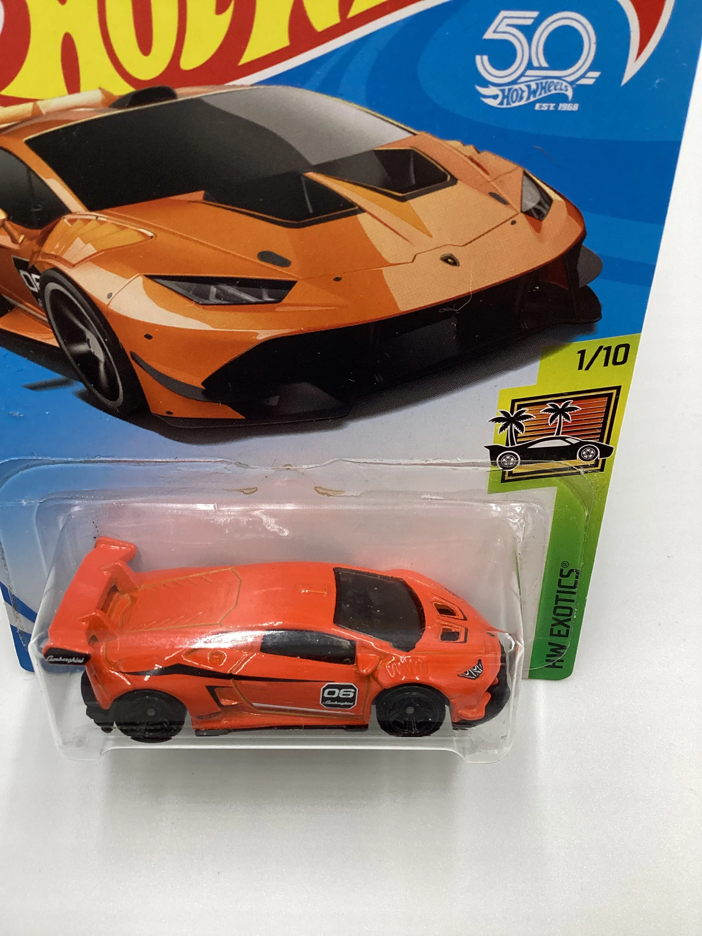 2018 Hot Wheels #268 Lamborghini Huracan LP 620-2 Super Trofeo Orange 101C - Image 6