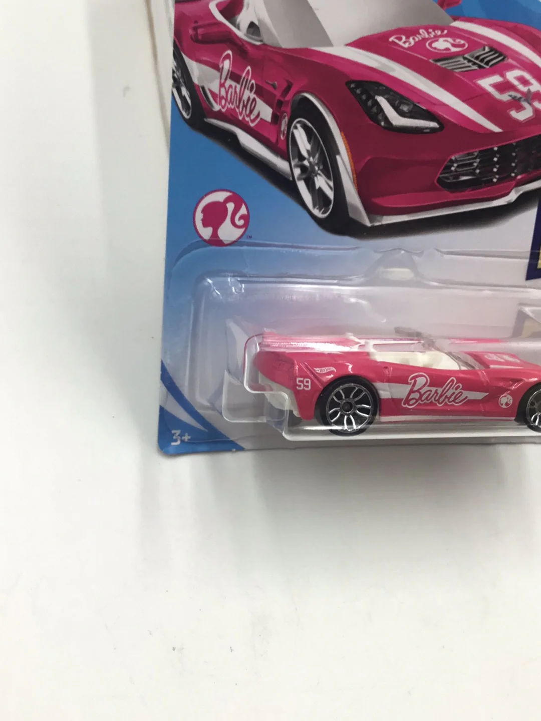 2018 Hot Wheels #273 14 Corvette Stingray Barbie CC1 - Image 3