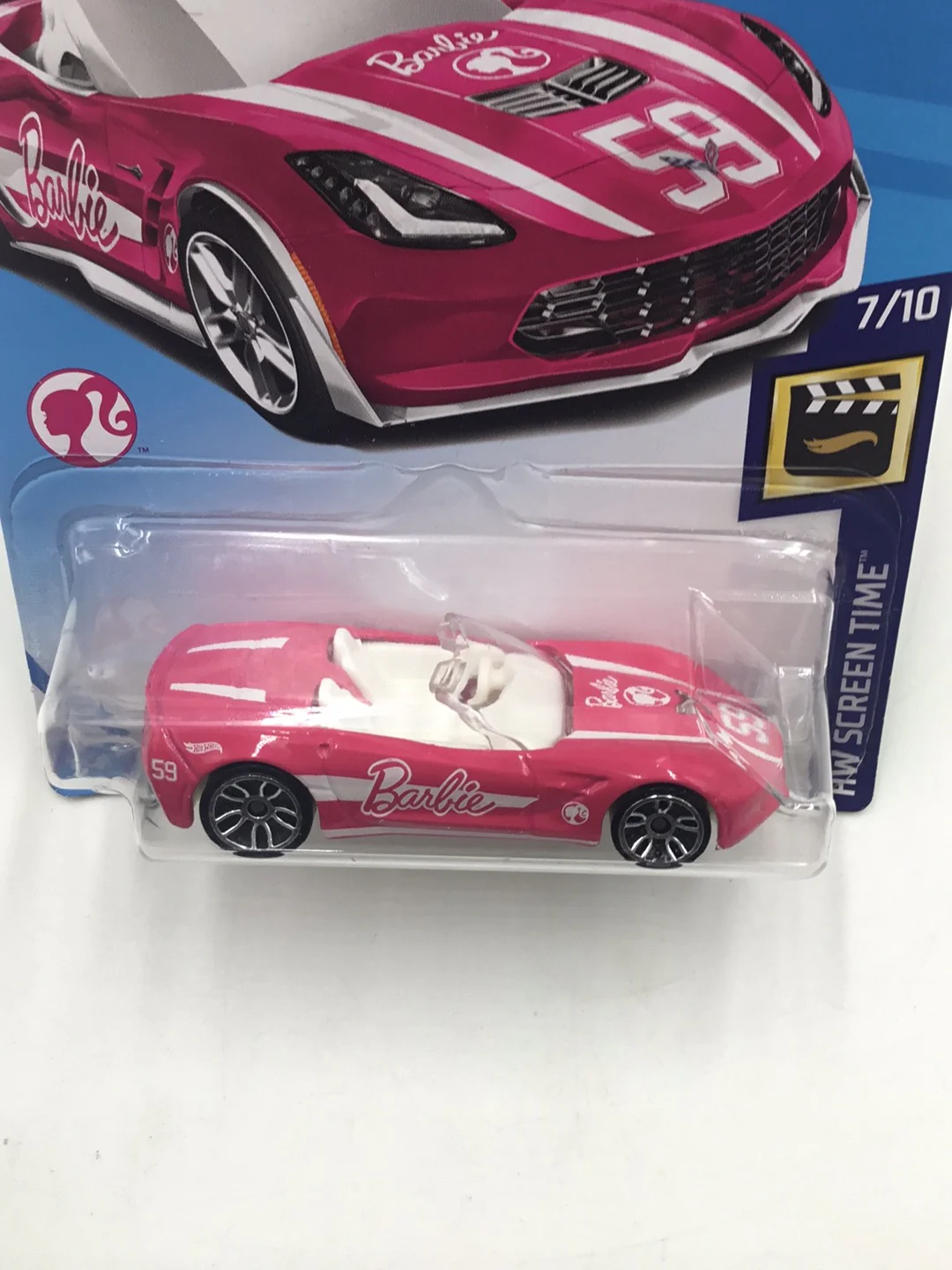 2018 Hot Wheels #273 14 Corvette Stingray Barbie CC1 - Image 5