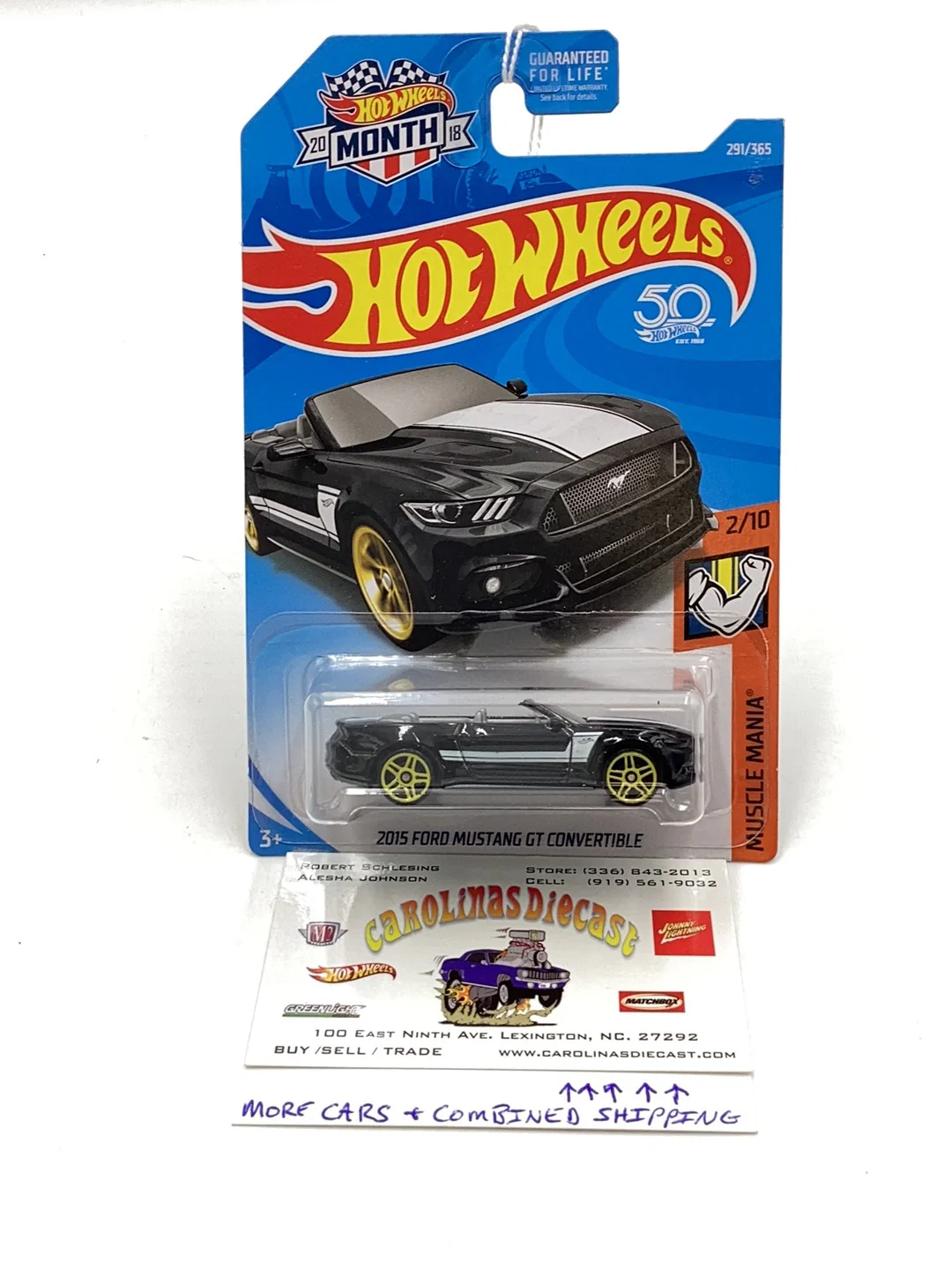 2018 Hot Wheels #291 2015 Ford Mustang GT Convertible 31D