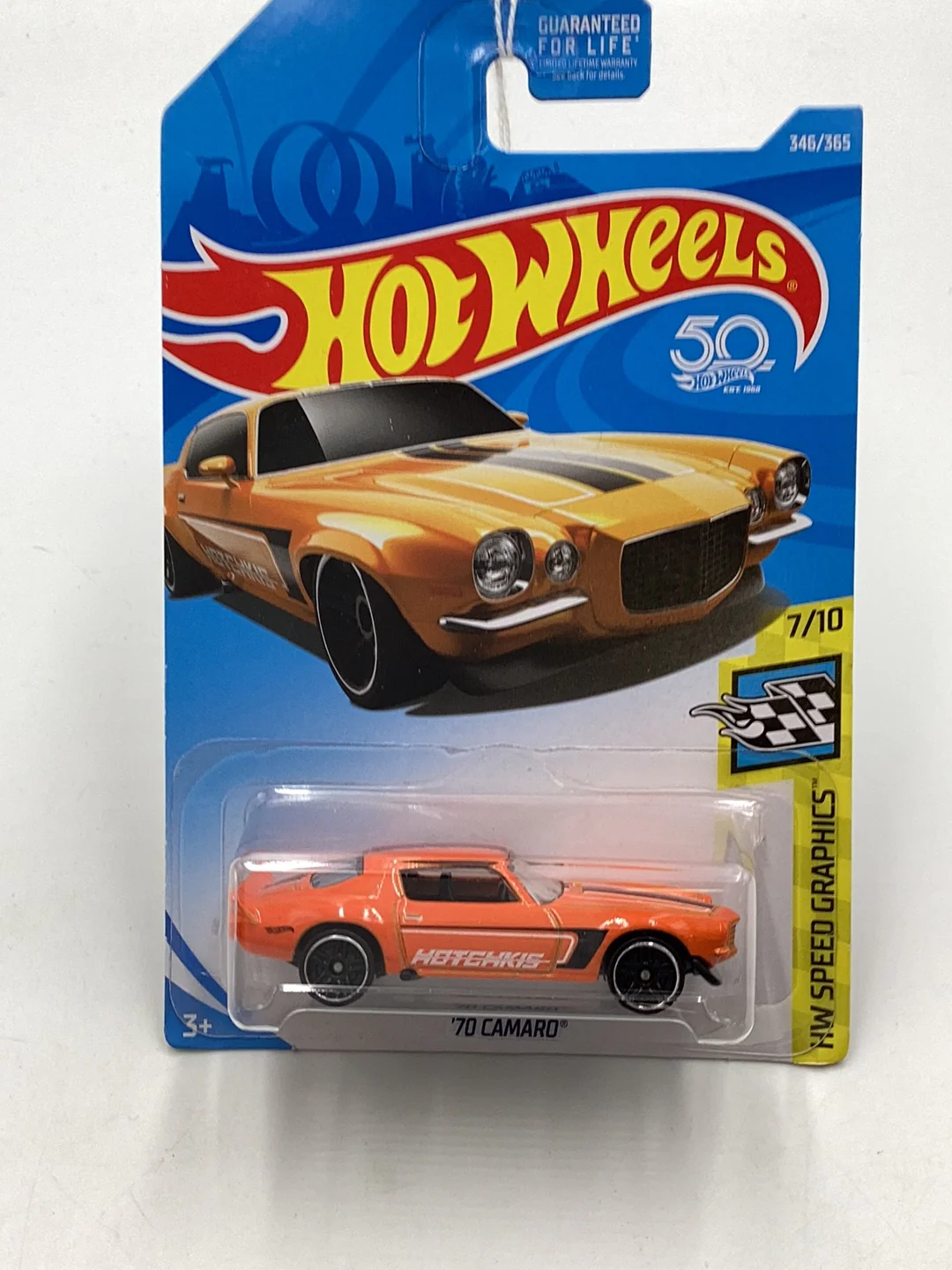 2018 Hot Wheels #346 70 Camaro Orange 17G - Image 2