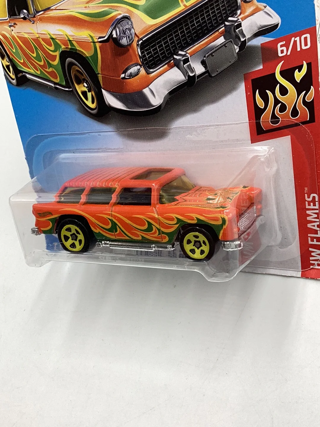 2018 Hot Wheels #349 Classic 55 Nomad Orange 4A - Image 5