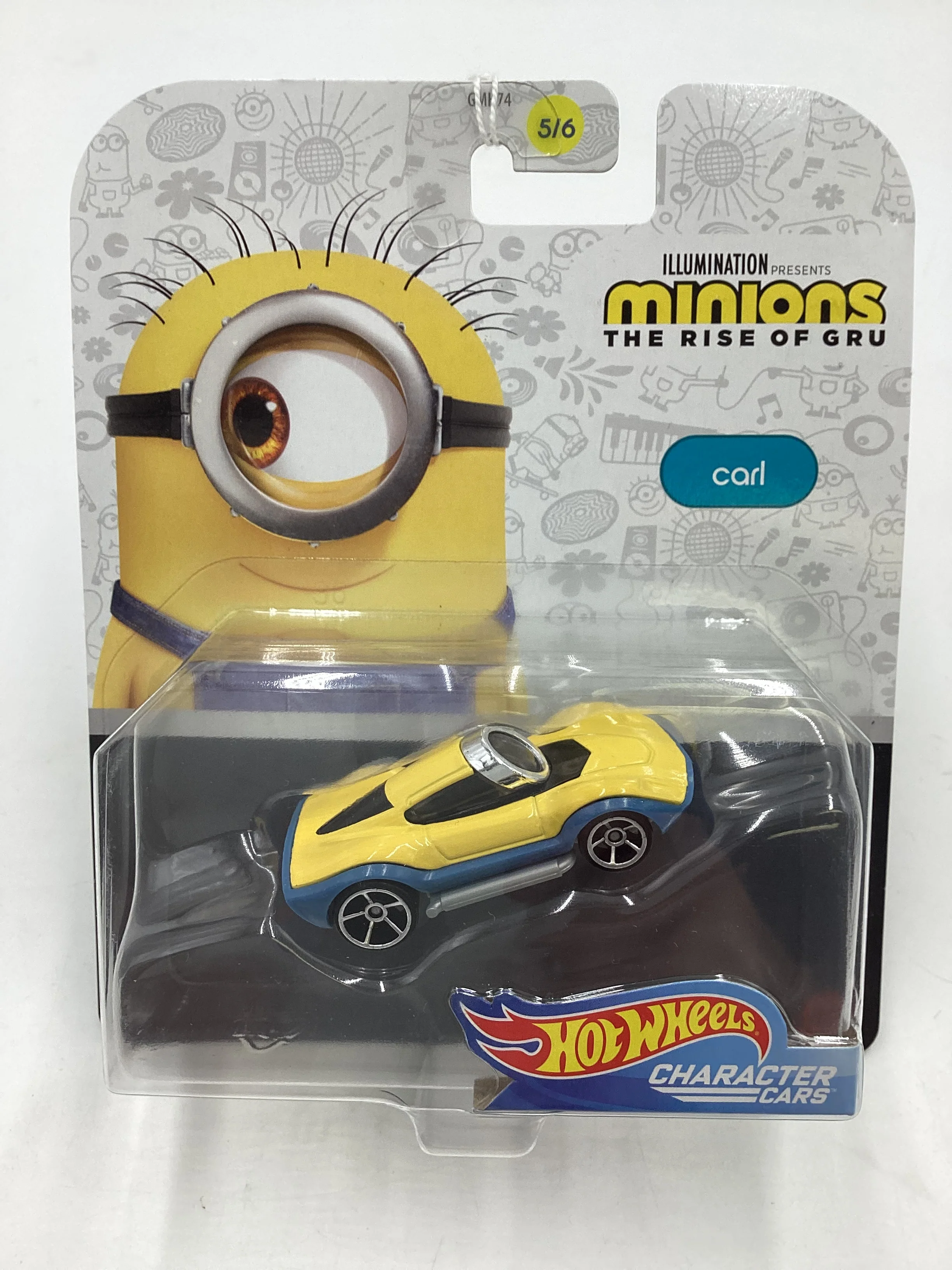 2018 Hot Wheels Character cars Minions Carl 5/6 111A - Image 2