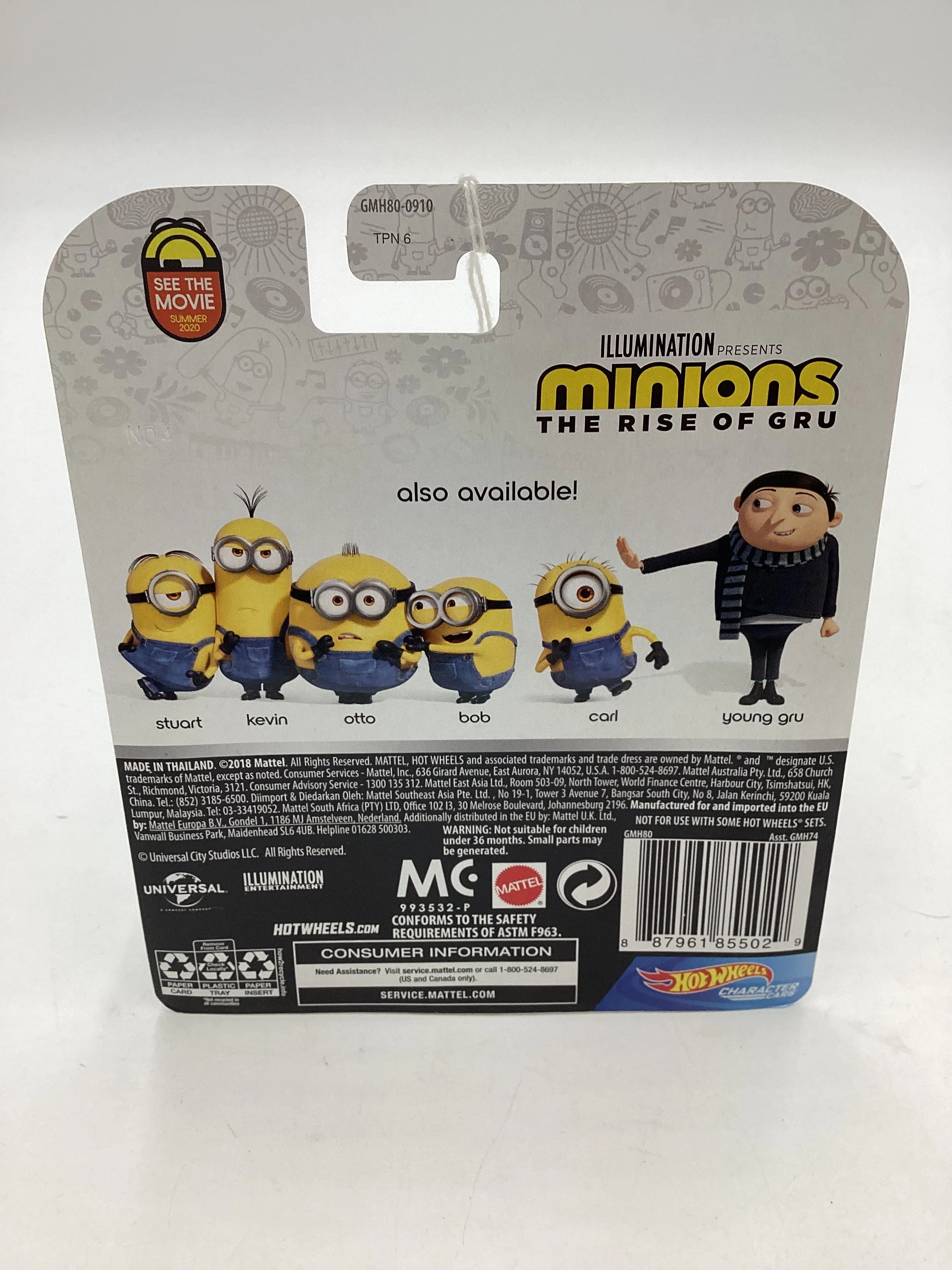 2018 Hot Wheels Character cars Minions Kevin 2/6 111A - Image 7