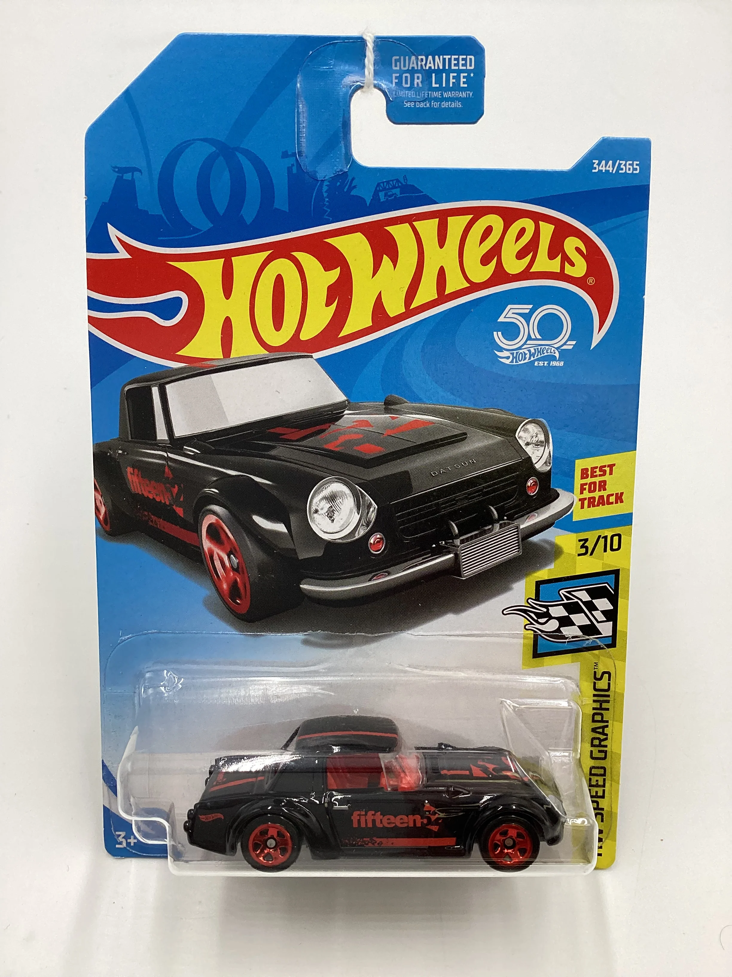 2018 Hot Wheels #344 Fairlady 2000 Black 77F - Image 2