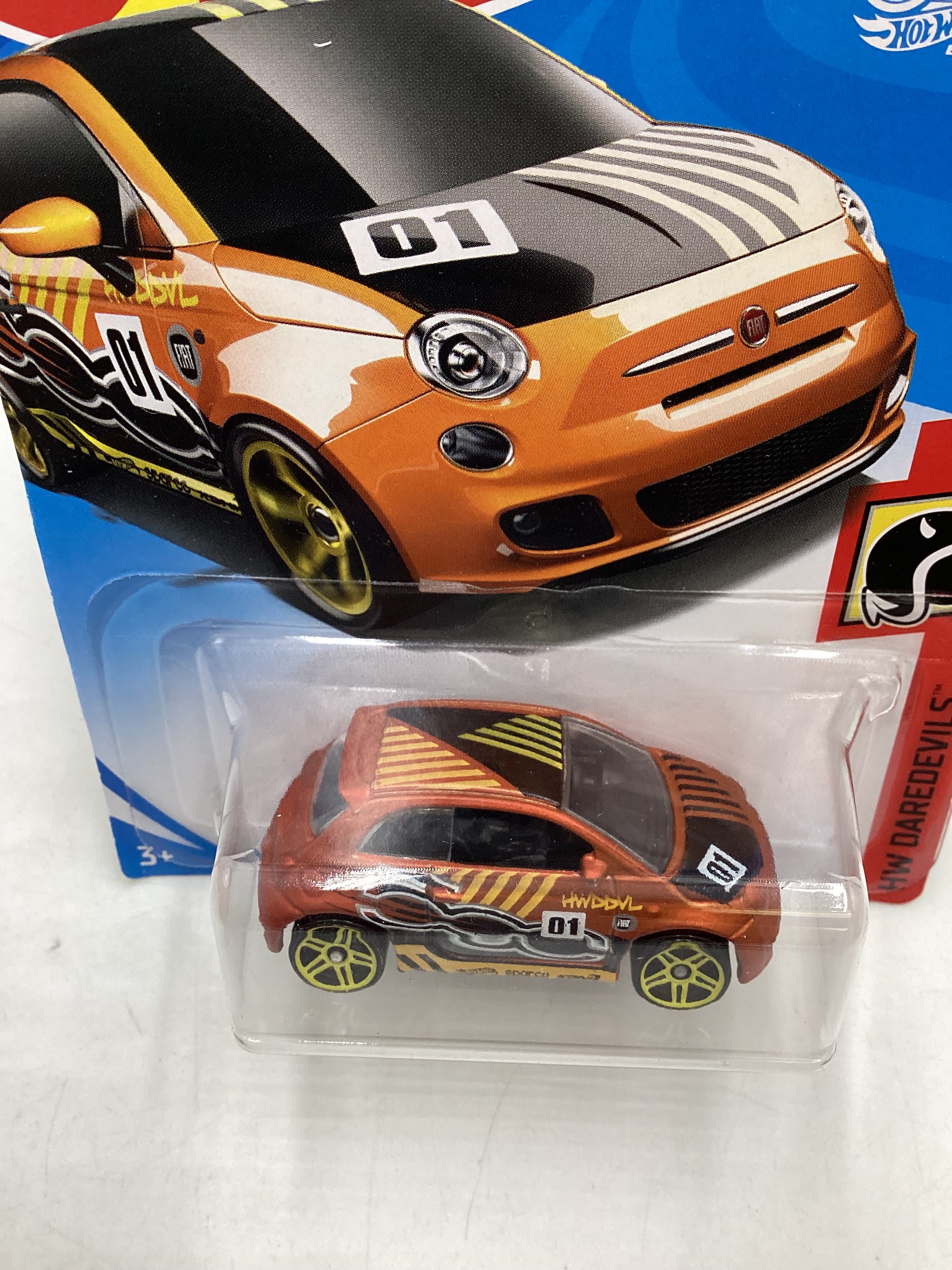 2018 Hot Wheels Fiat 500 Orange chase 240A - Image 6