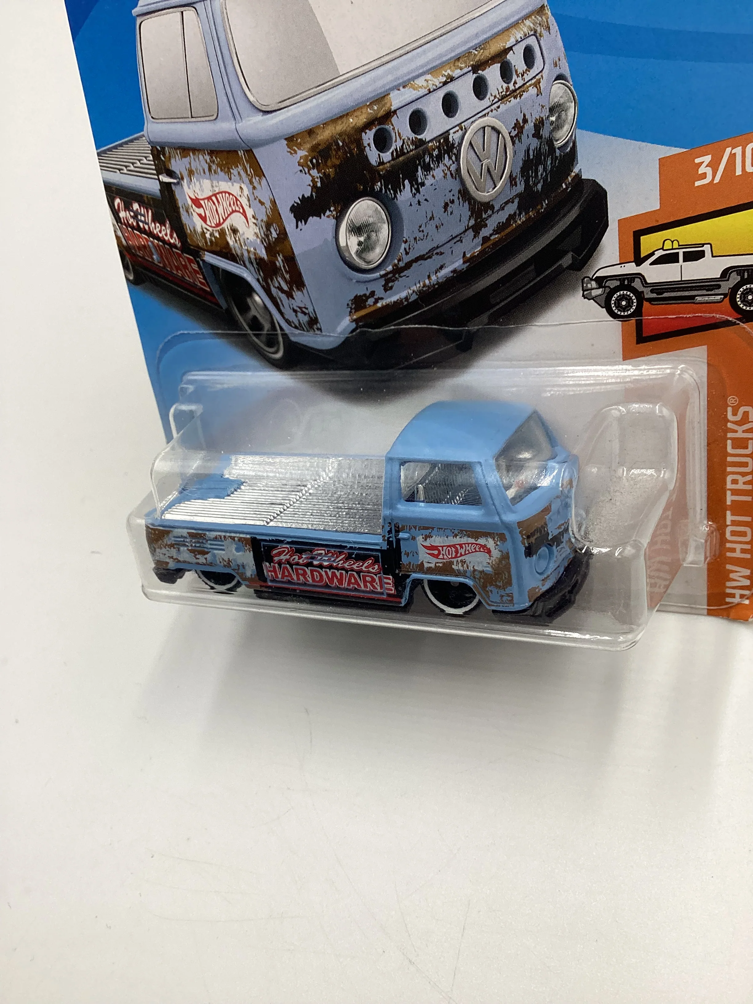 2018 Hot Wheels Hot Trucks #108 Volkswagen T2 Pickup Light Blue 96C - Image 4