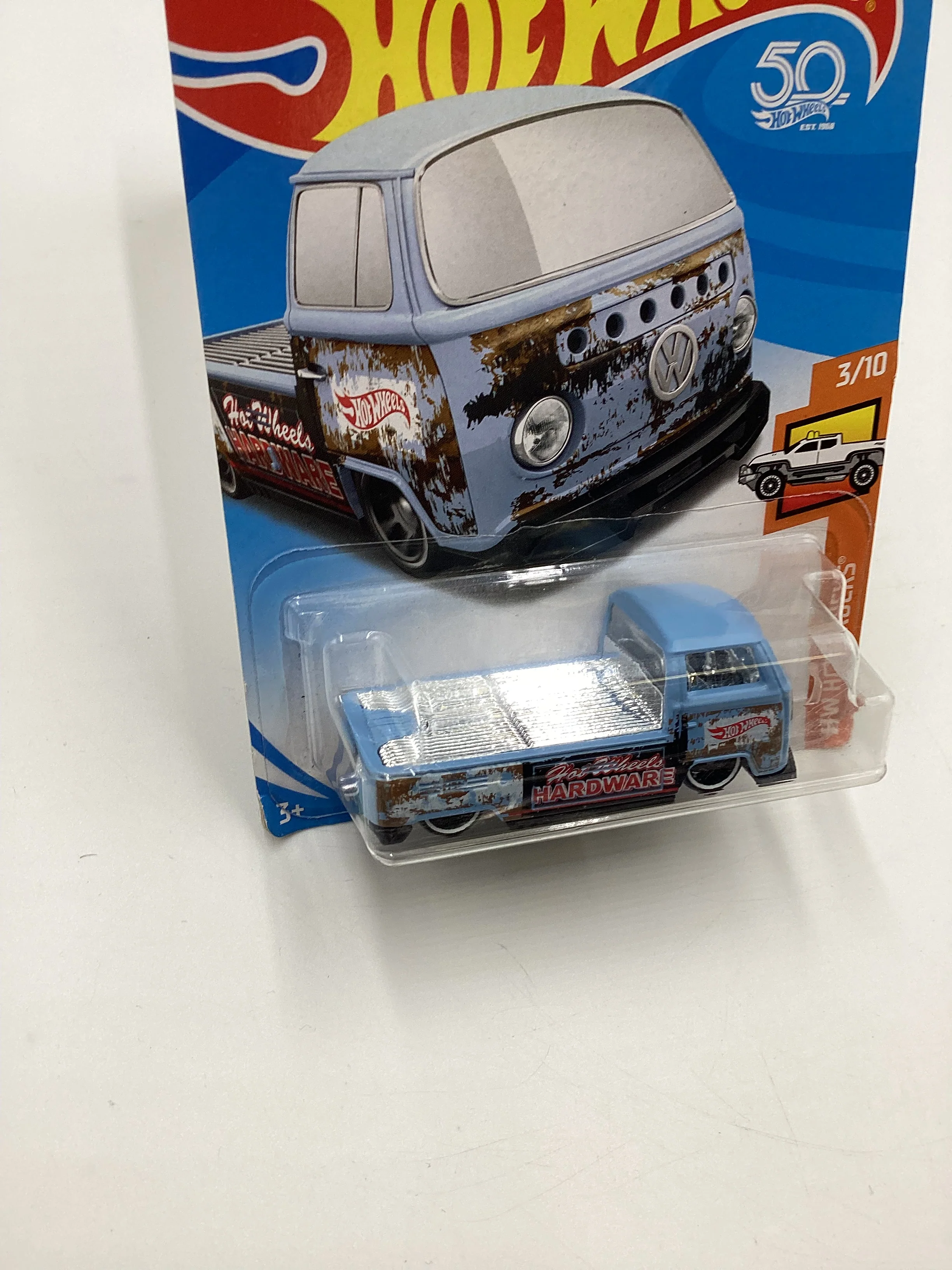 2018 Hot Wheels Hot Trucks #108 Volkswagen T2 Pickup Light Blue 96C - Image 5