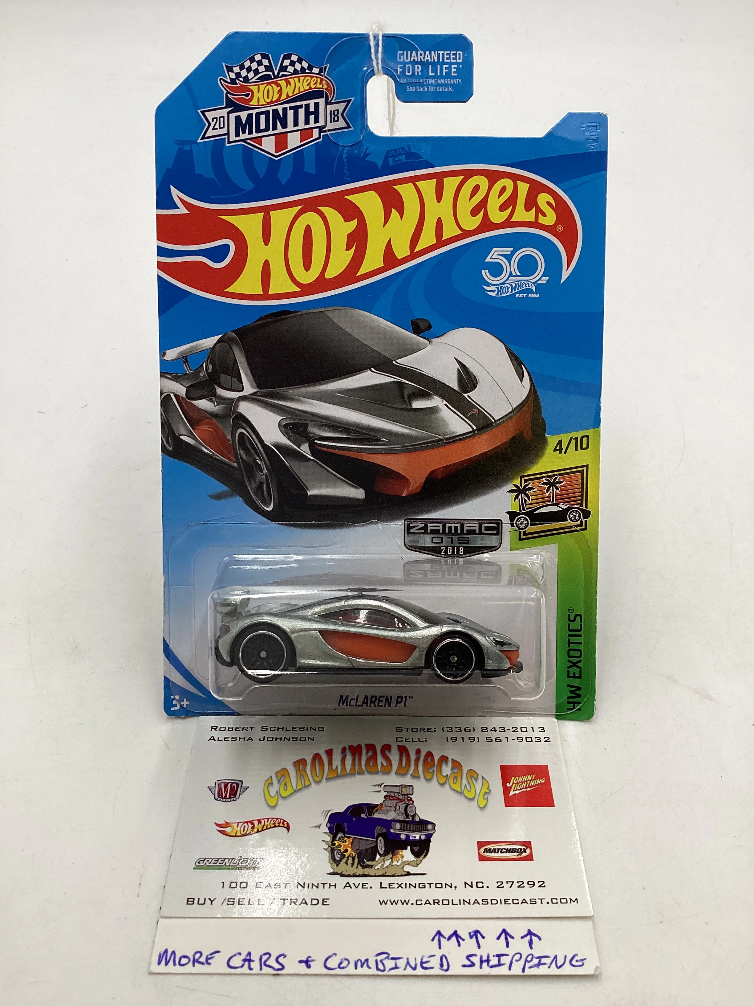 2018 Hot wheels McLaren P1 Zamac #15 146E