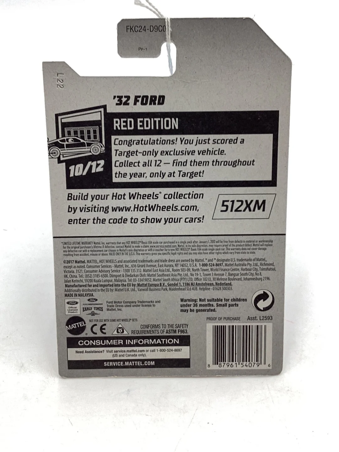 2018 hot wheels red edition 32 Ford target red 150E - Image 7