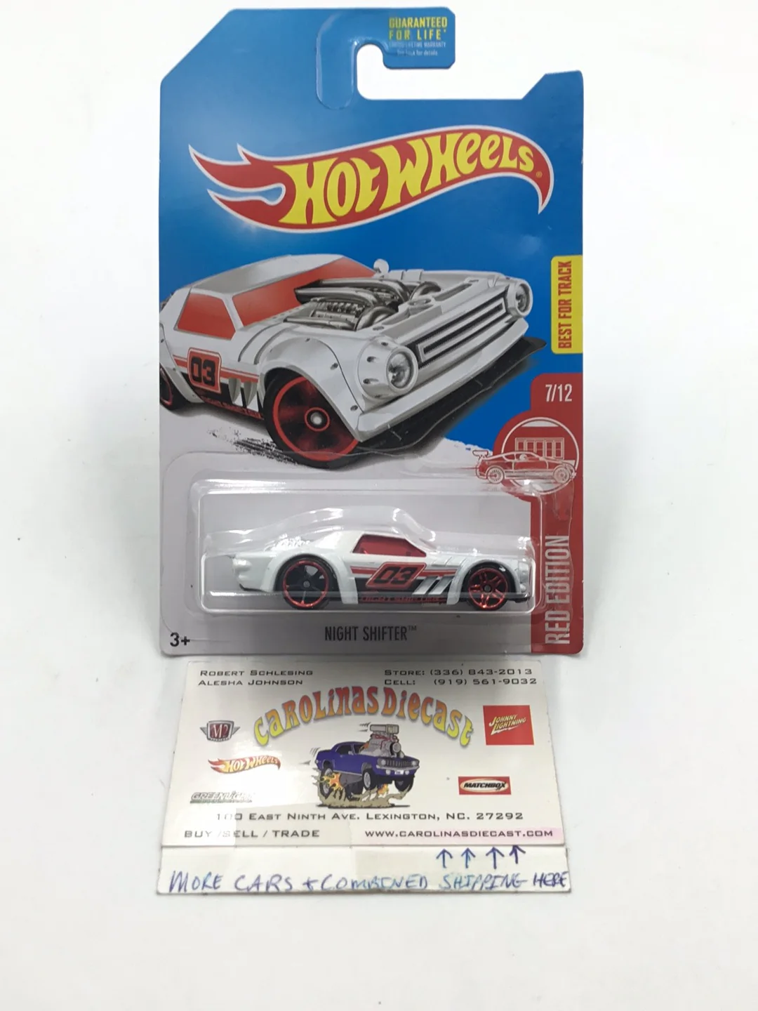 2018 hot wheels red edition #7 Night Shifter target red (Bad Card) Y7