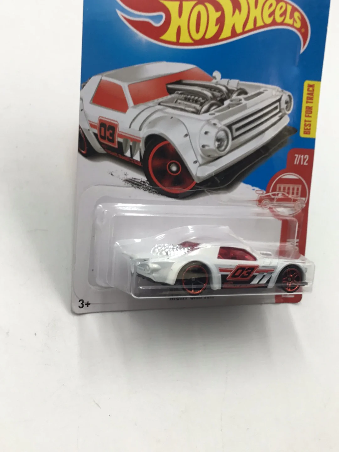 2018 hot wheels red edition #7 Night Shifter target red (Bad Card) Y7 - Image 3