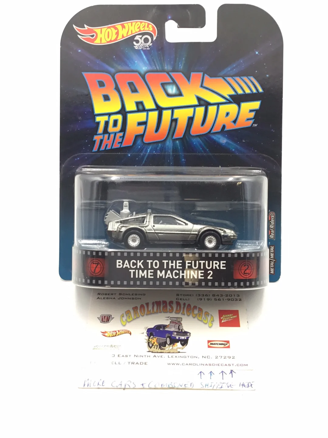 2018 hot wheels retro entertainment back to the future Time Machine 2 with protector