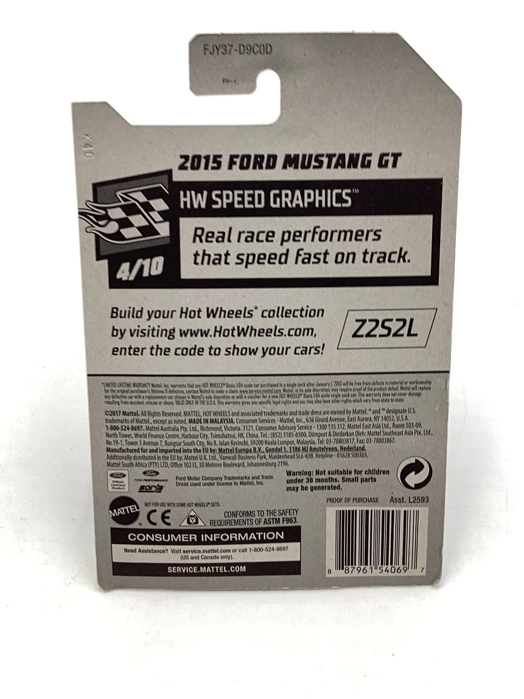 2018 hot wheels super treasure hunt 2015 Ford Mustang GT W/Protector - Image 7