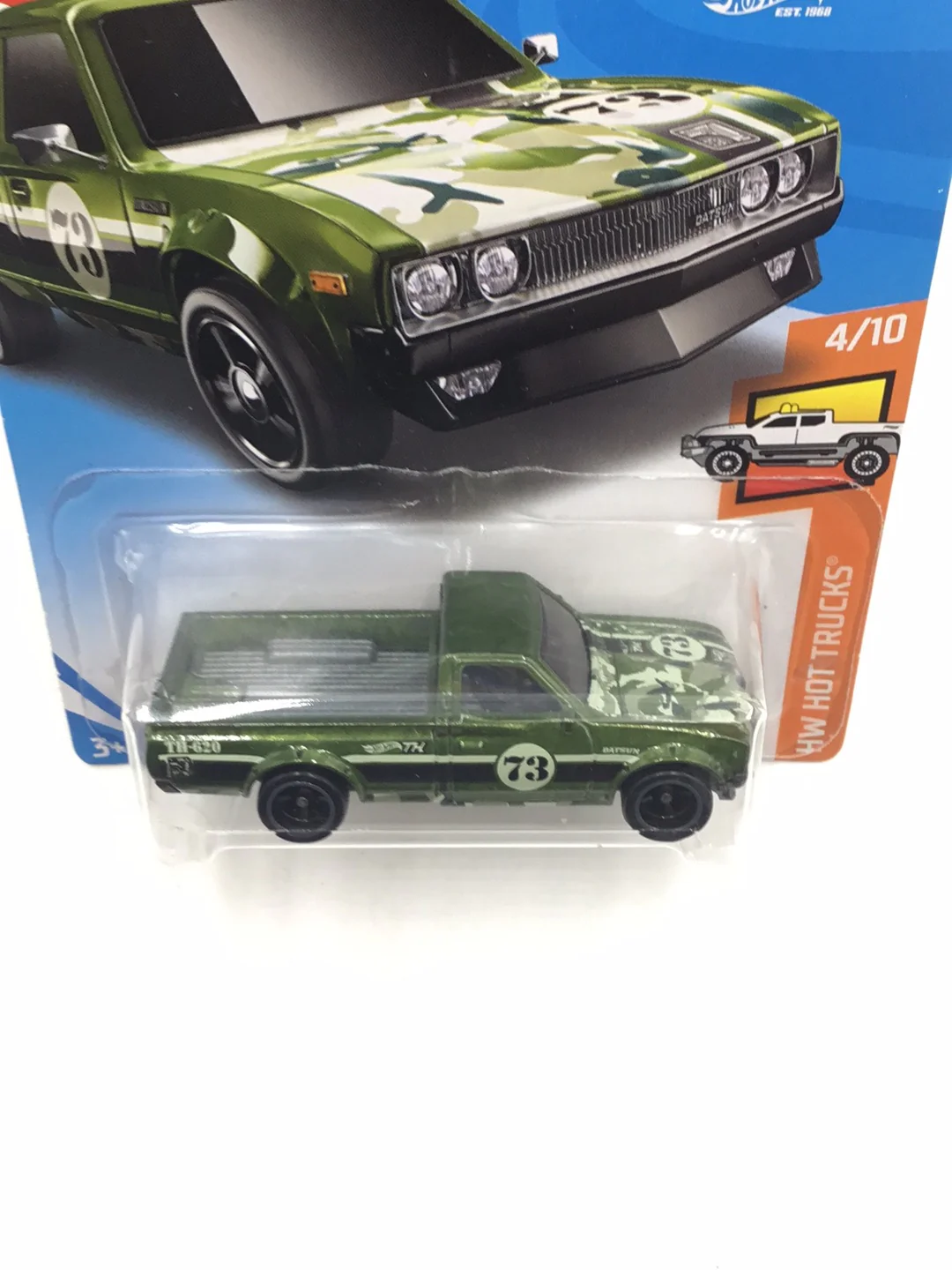 2018 hot wheels super treasure hunt Datsun 620 with protector - Image 5