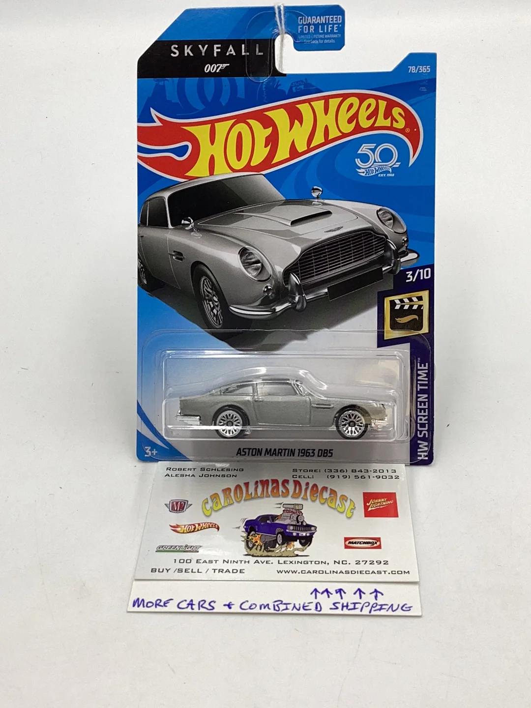 2018 hot wheels Zamac #78 Aston Martin 1963 DB5 007 Skyfall 123F