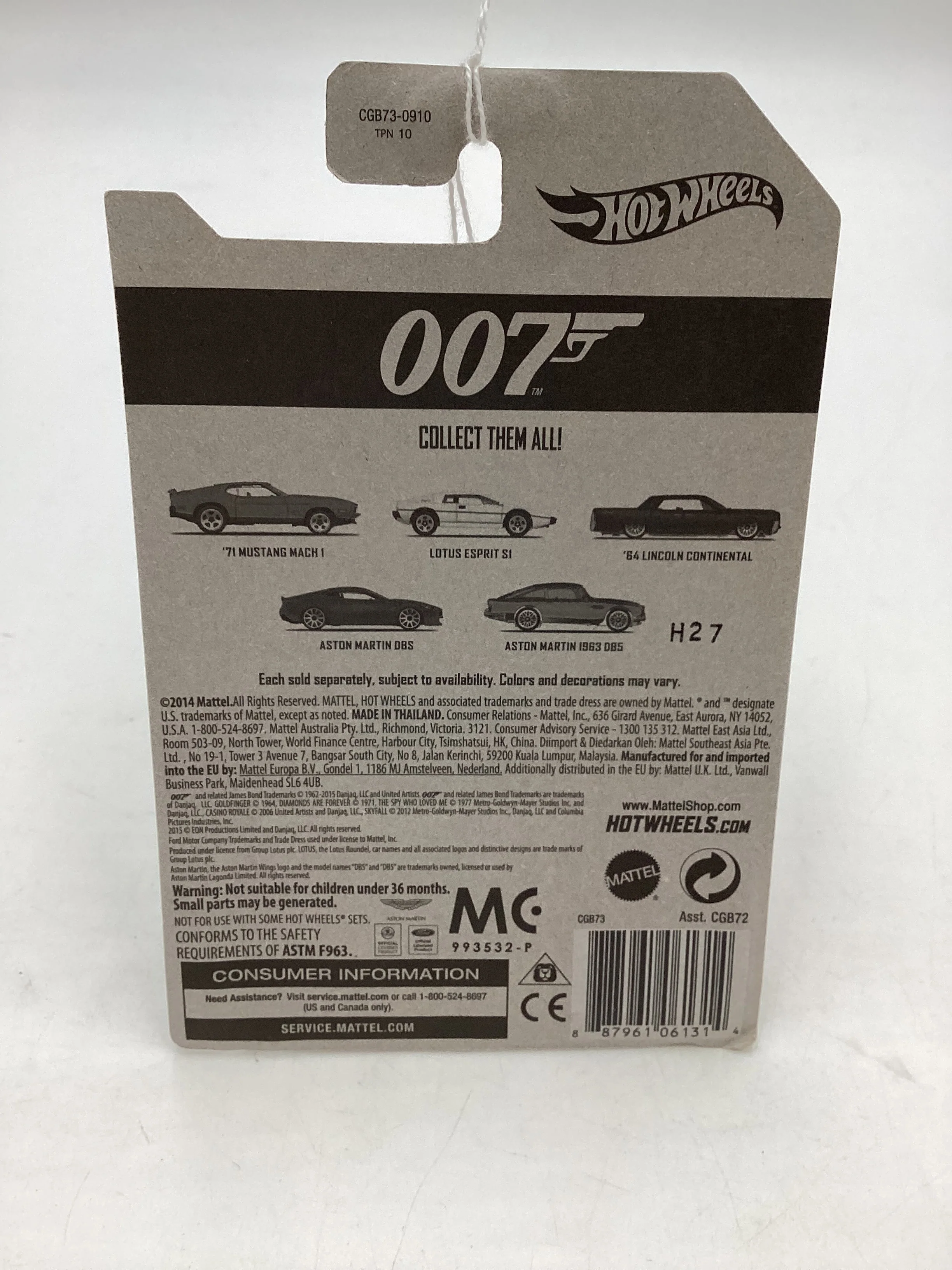 2019 Hot wheels 007 Diamonds are Forever ‘71 Mustang Mach 1 155F - Image 7
