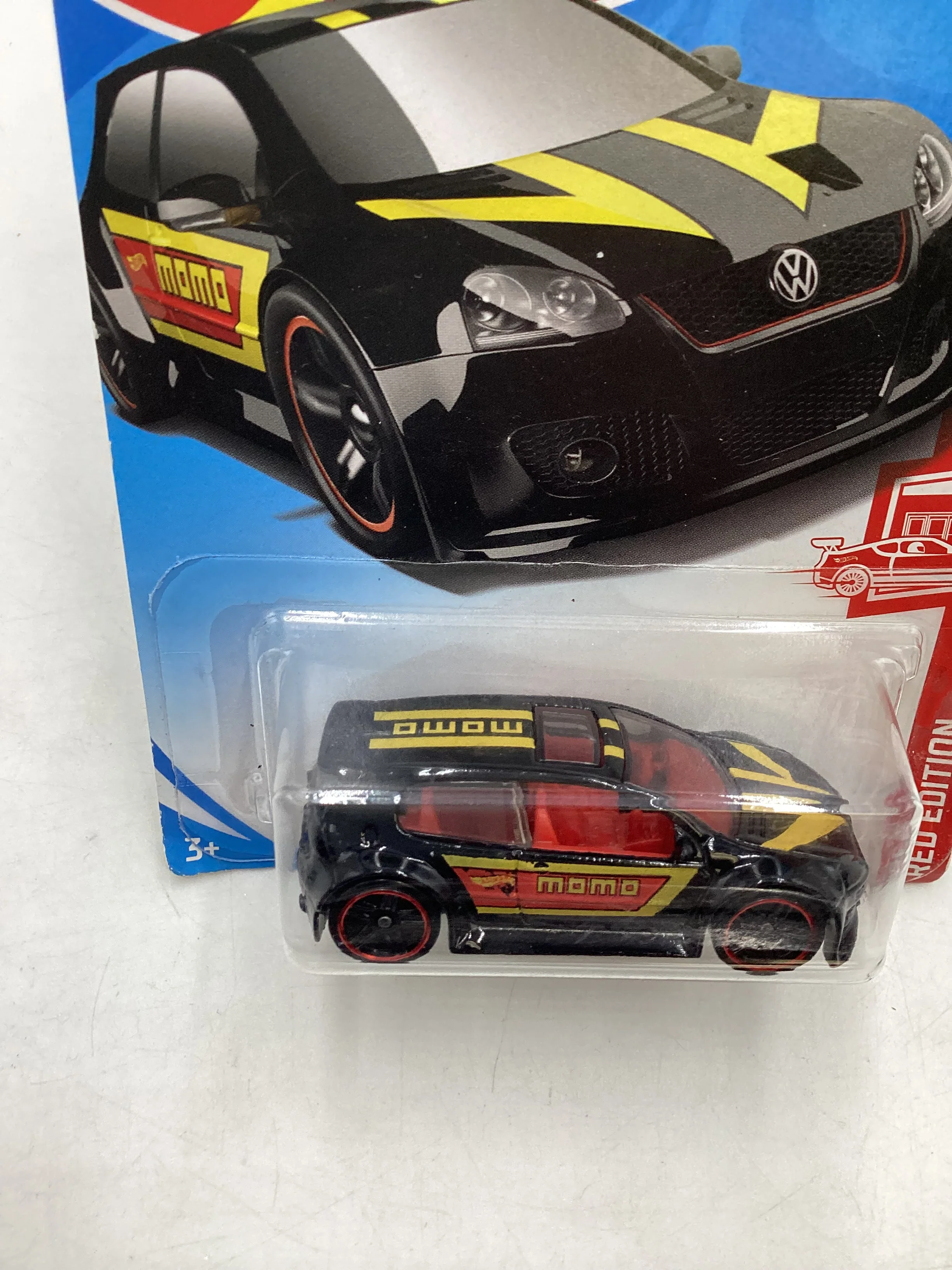 2019 Hot Wheels #19 Red Edition Volkswagen Golf GTI 143B - Image 5