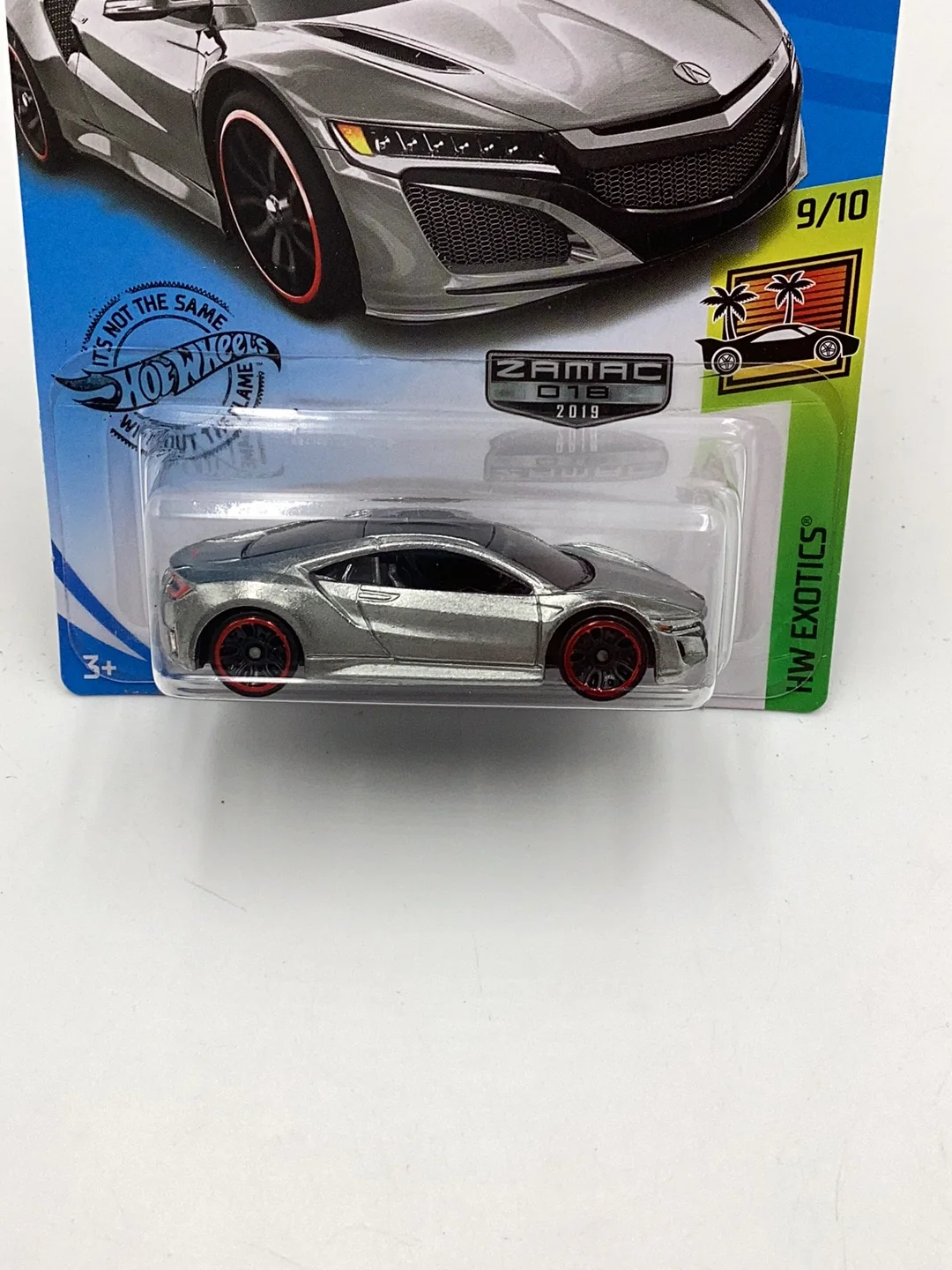 2019 Hot Wheels #199 ‘17 Acura NSX Walmart Exclusive Zamac #16 148H - Image 2