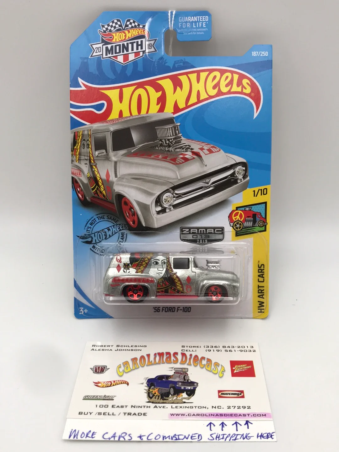 2019 hot wheels #187 56 Ford F-100 Zamac #13 bad card see last pic 150G